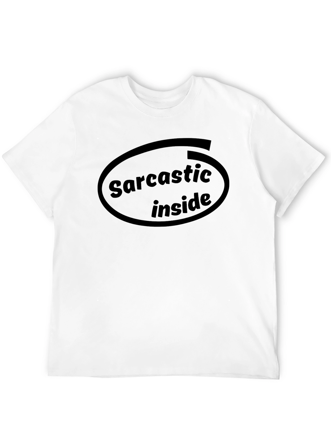 Sarcastic Inside Graphic Tee - Black