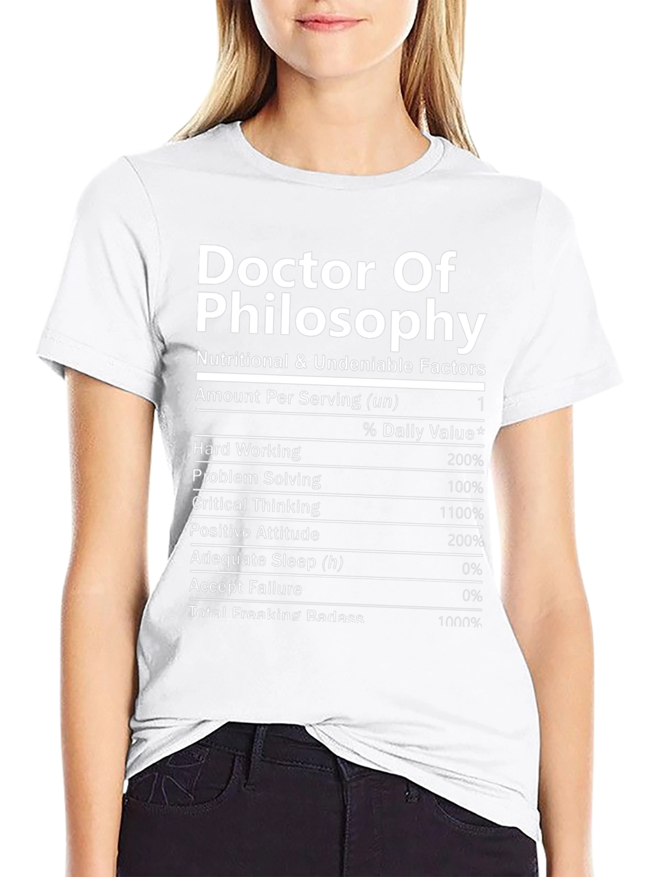 Doctor of Philosophy Nutrition Facts T-Shirt