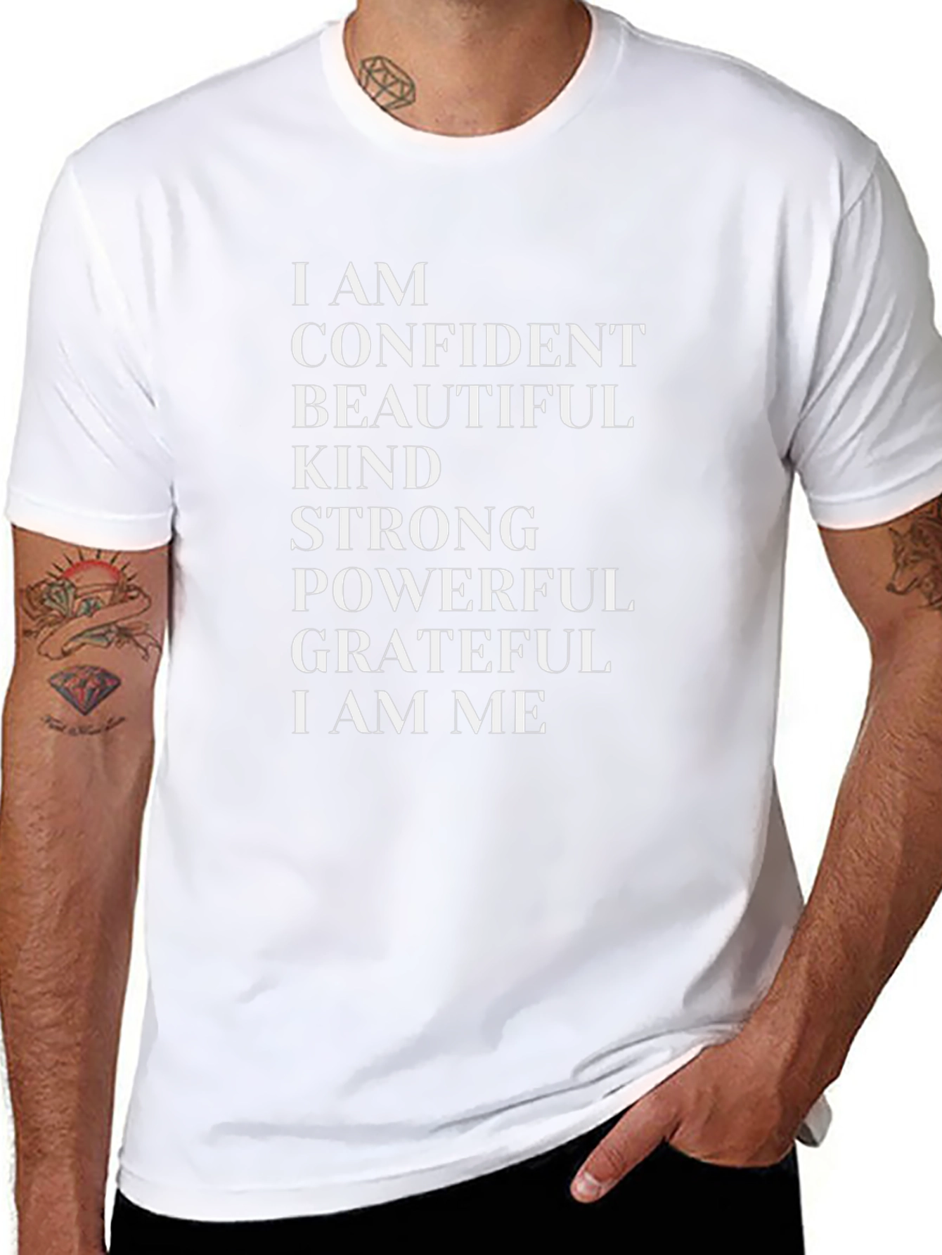 Affirmation T-Shirt: Confident Beautiful Kind Strong Powerful