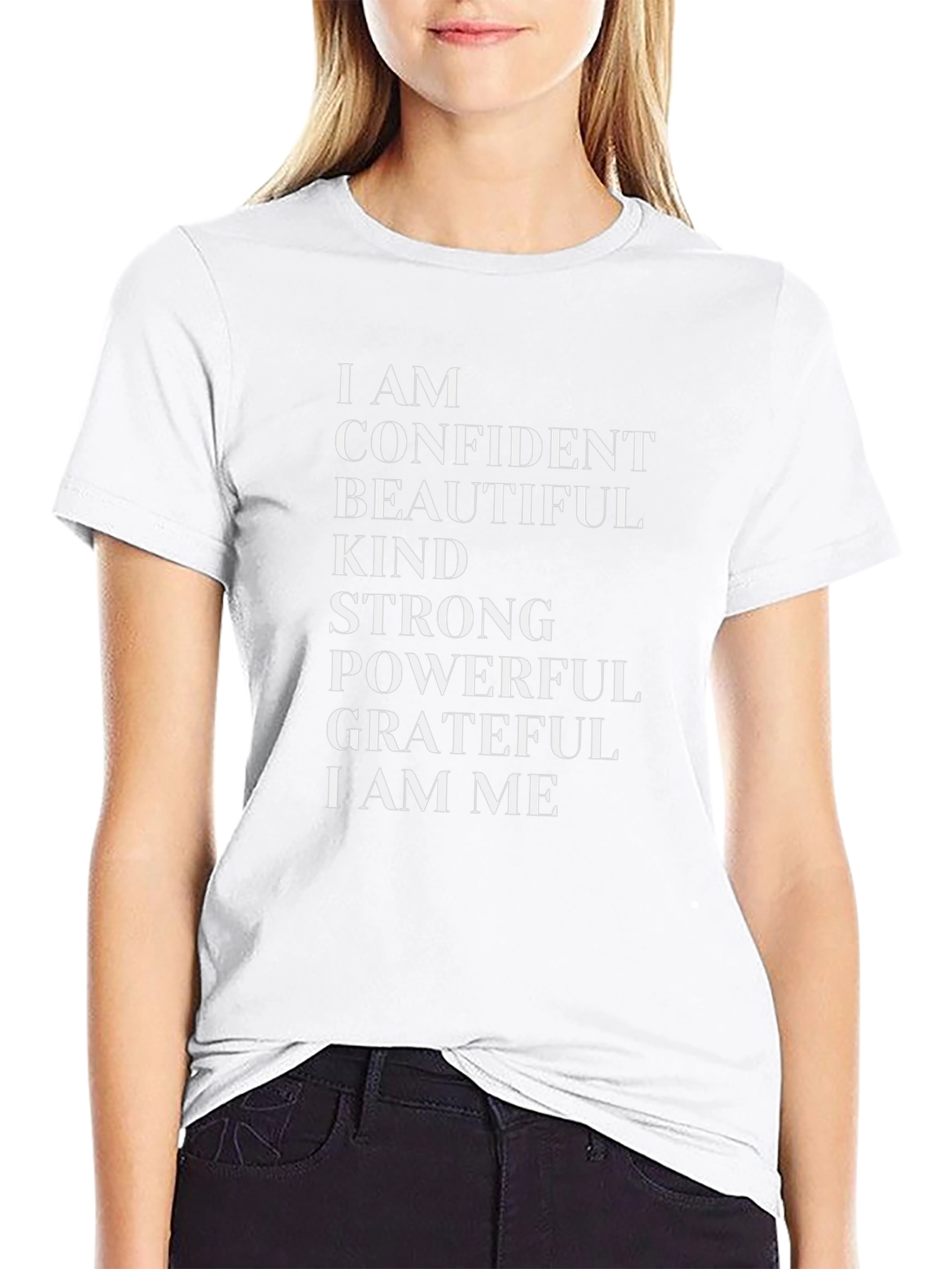 Affirmation T-Shirt: Confident Beautiful Kind Strong Powerful