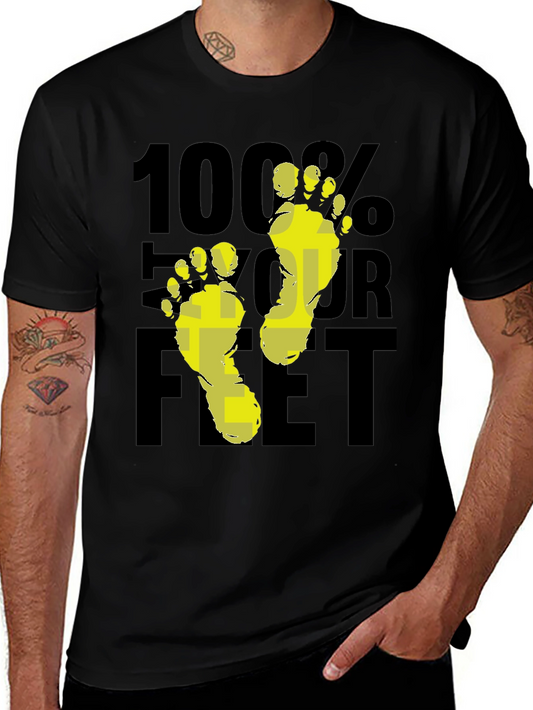 100% Your Feet Graphic T-Shirt - Black