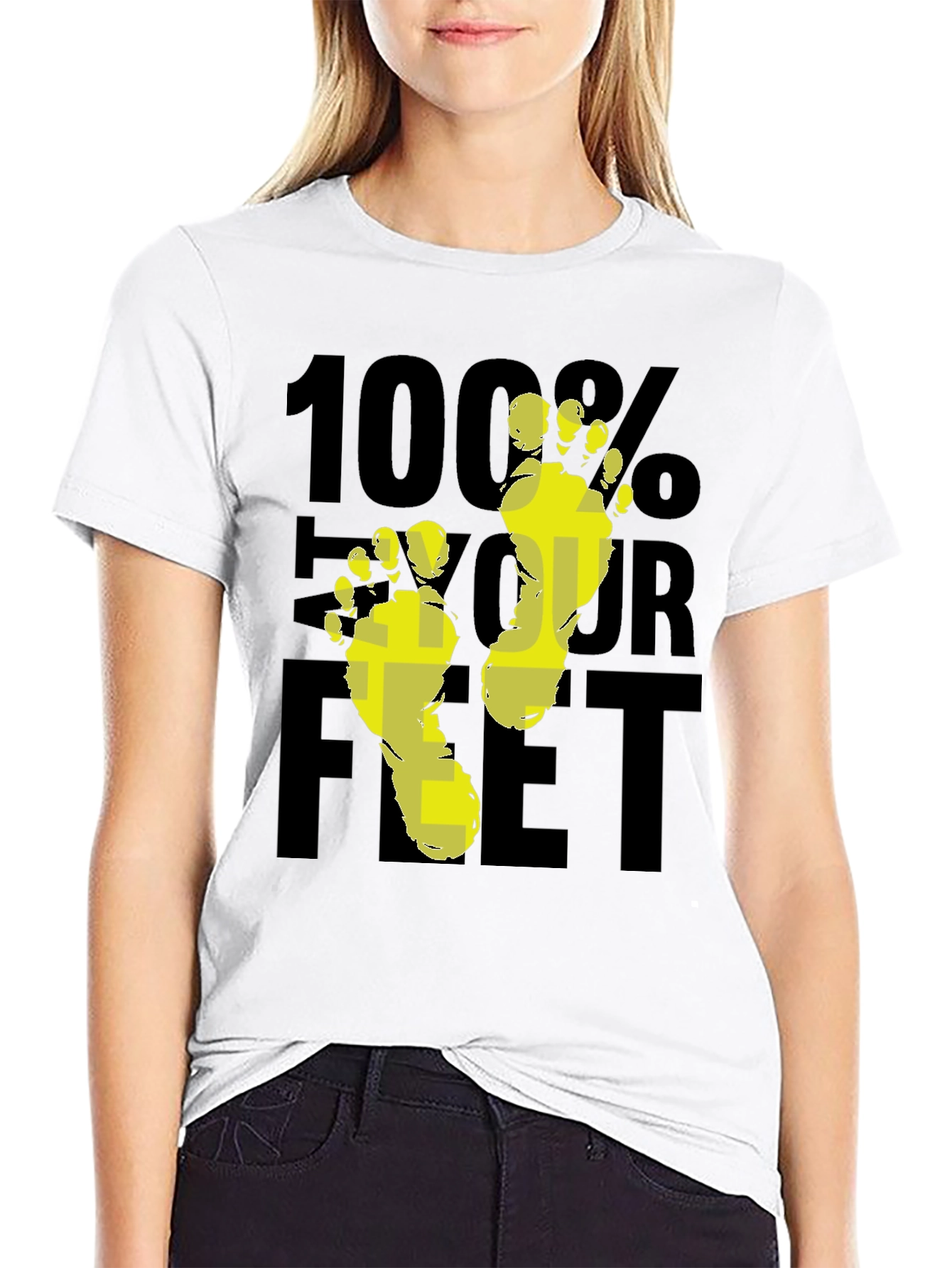 100% Your Feet Graphic T-Shirt - Black