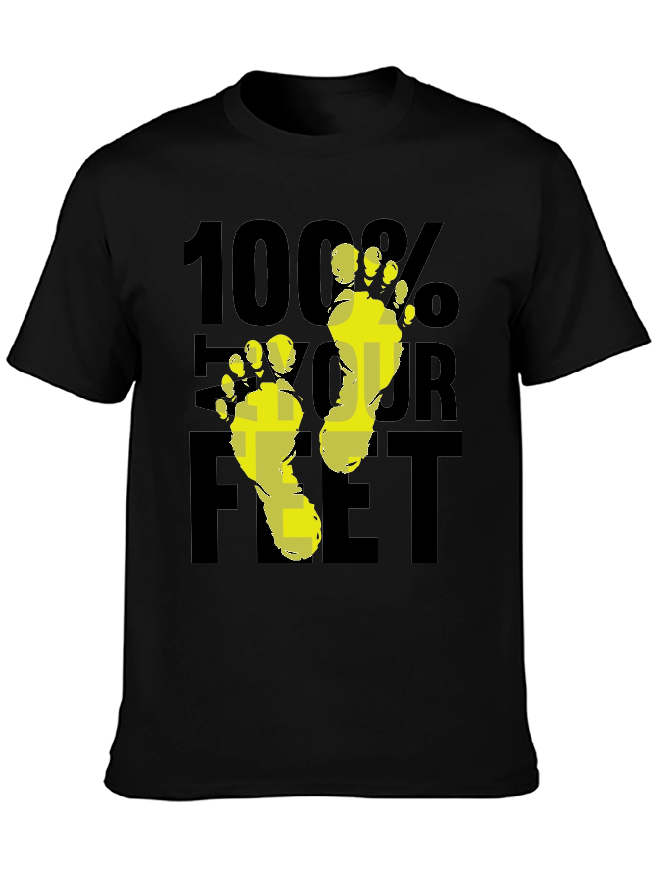 100% Your Feet Graphic T-Shirt - Black