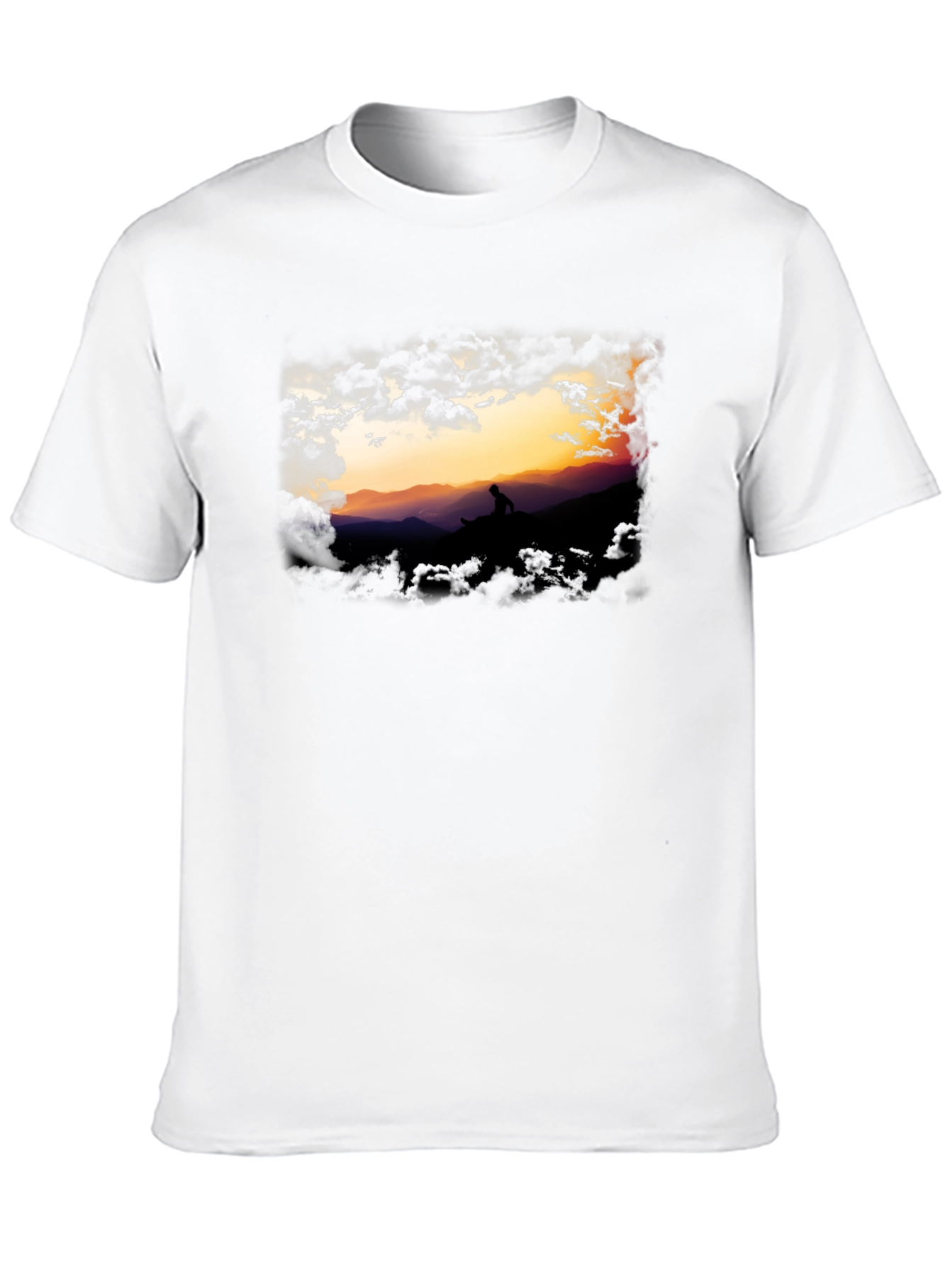 Silhouette Sunset Graphic Tee - Premium Cotton Blend