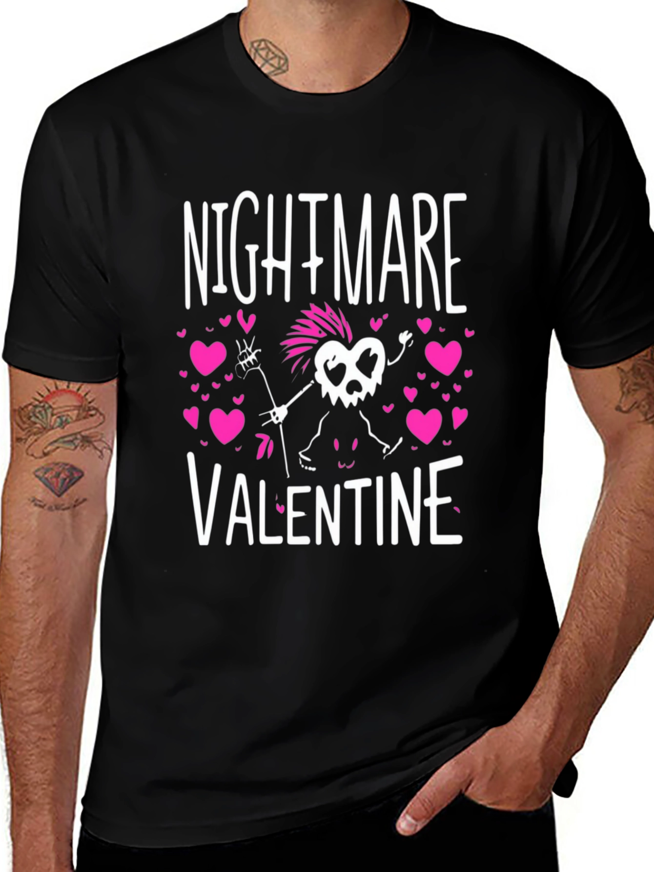 Nightmare Valentine Graphic T-Shirt - Punk Rock Romance