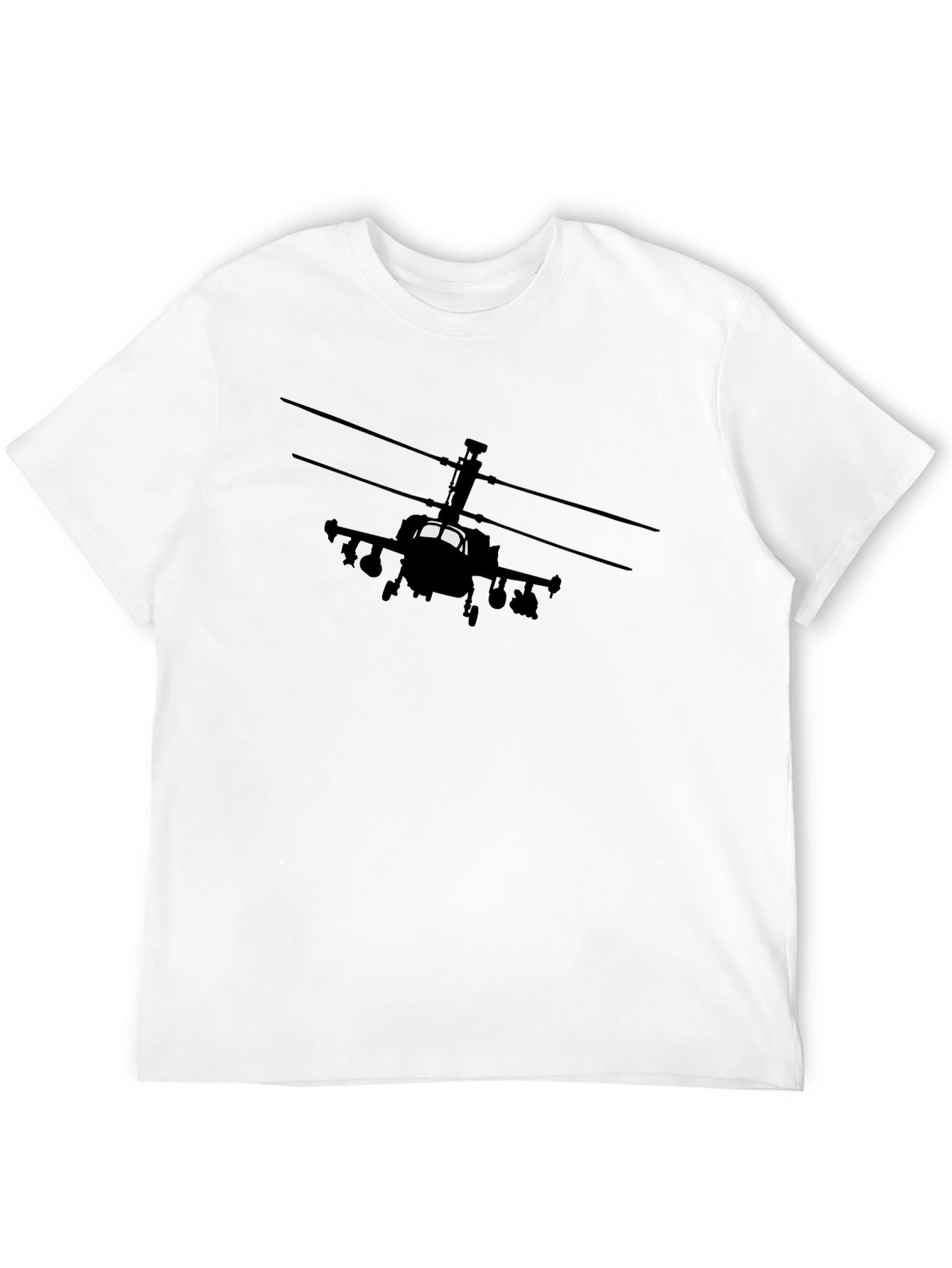 Apache Helicopter Graphic Black T-Shirt