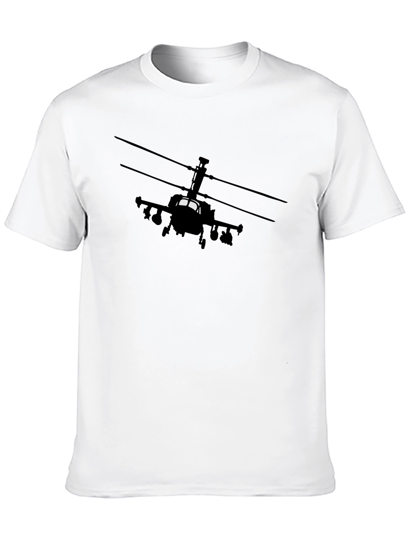Apache Helicopter Graphic Black T-Shirt