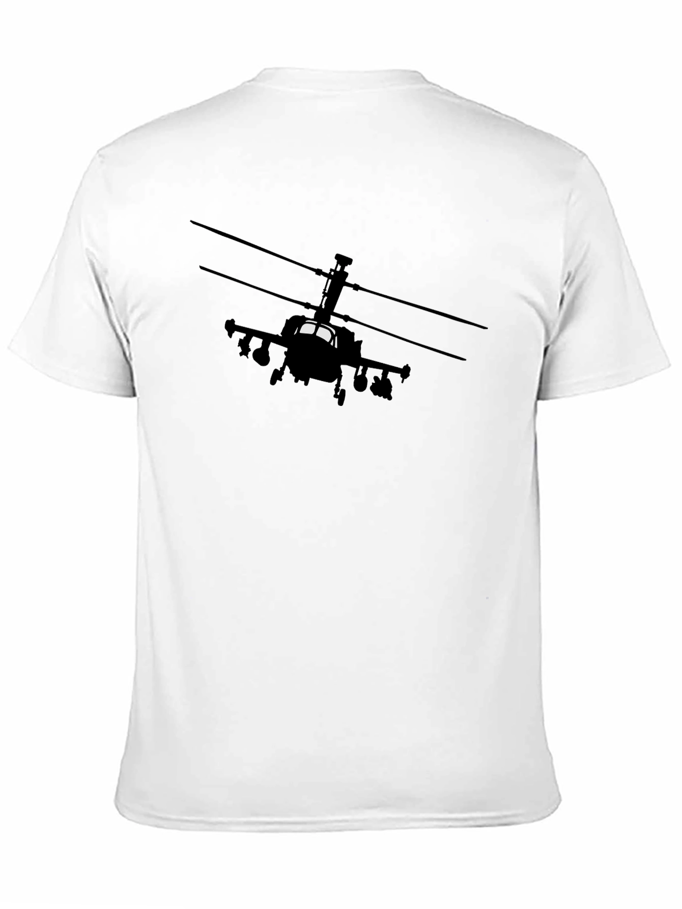 Apache Helicopter Graphic Black T-Shirt