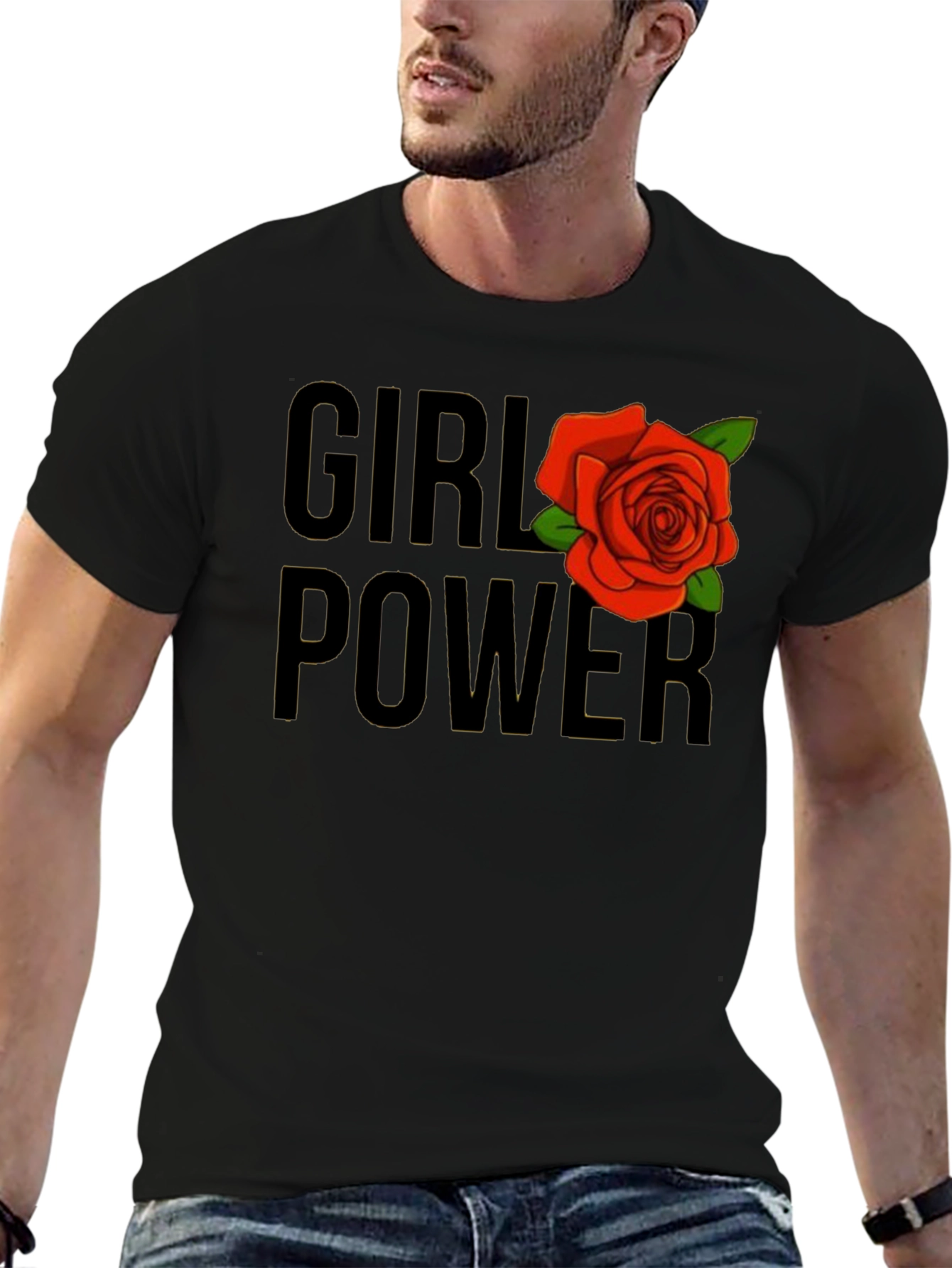Girl Power Rose Graphic T-Shirt