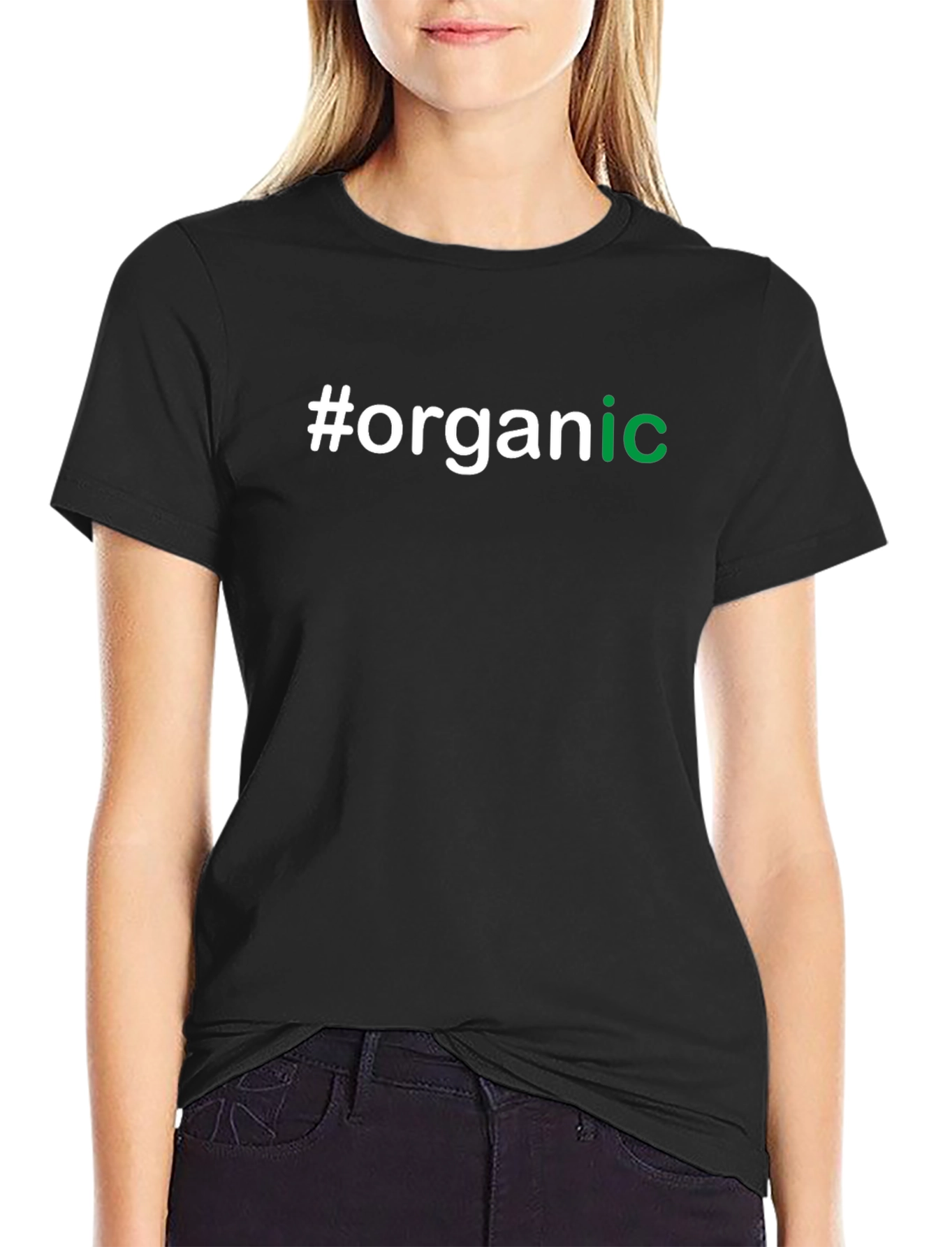 #organic Mens Black T-Shirt