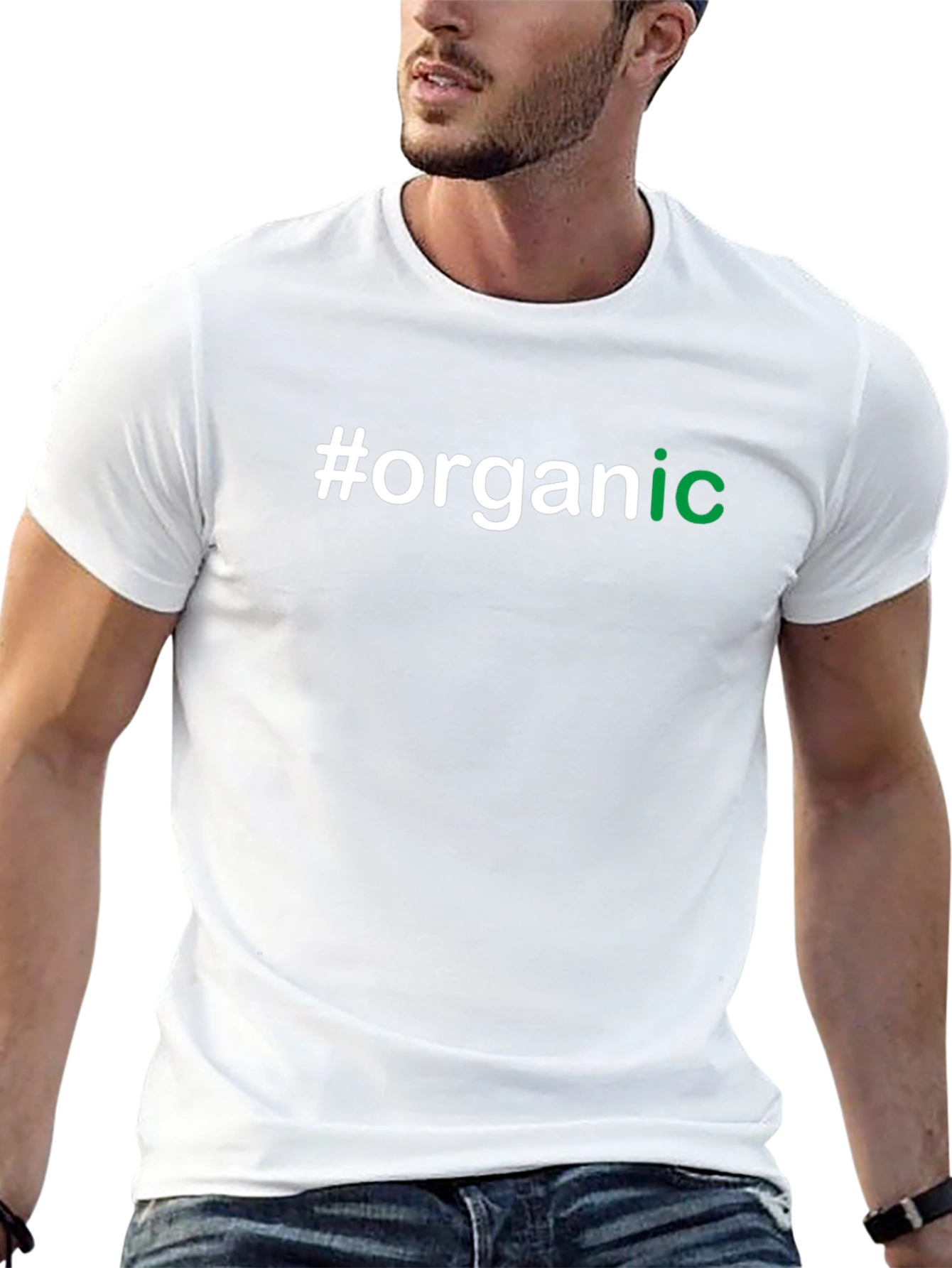 #organic Mens Black T-Shirt