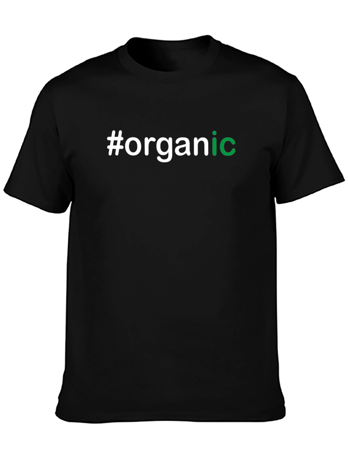#organic Mens Black T-Shirt