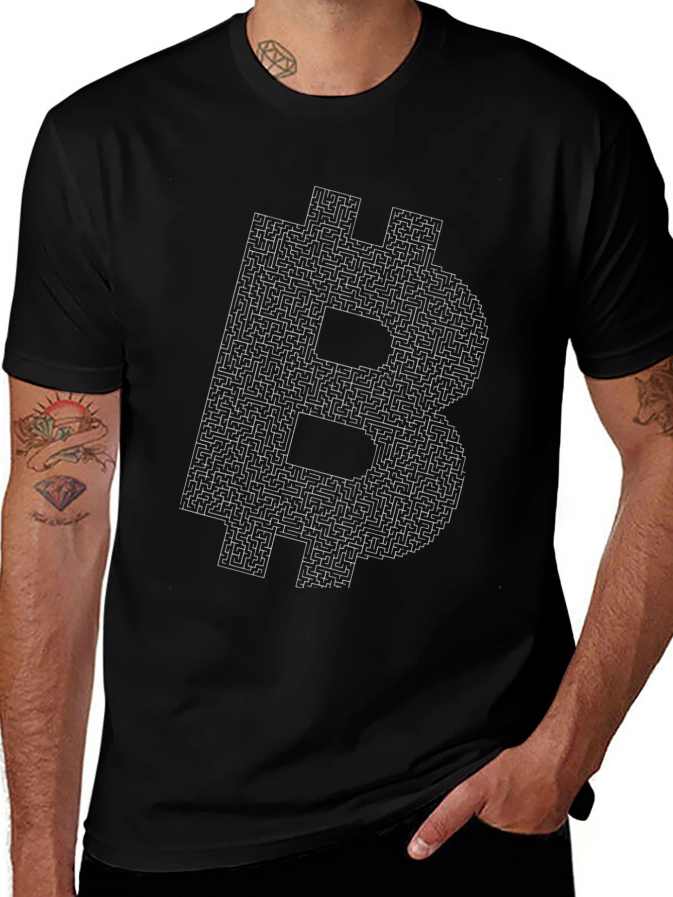 Bitcoin Maze Tee - Solve the Crypto Puzzle!