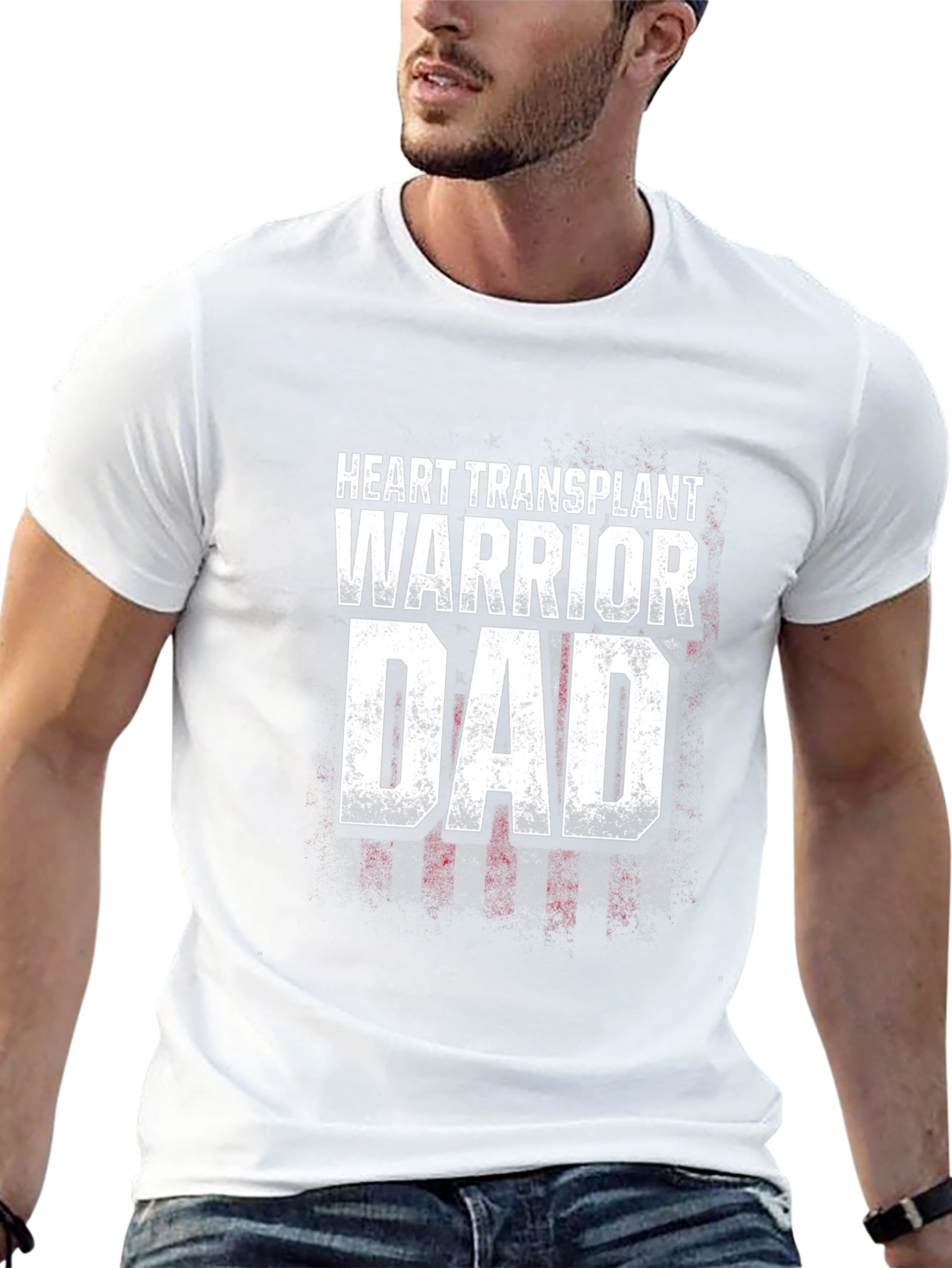 Heart Transplant Warrior Dad Graphic Tee