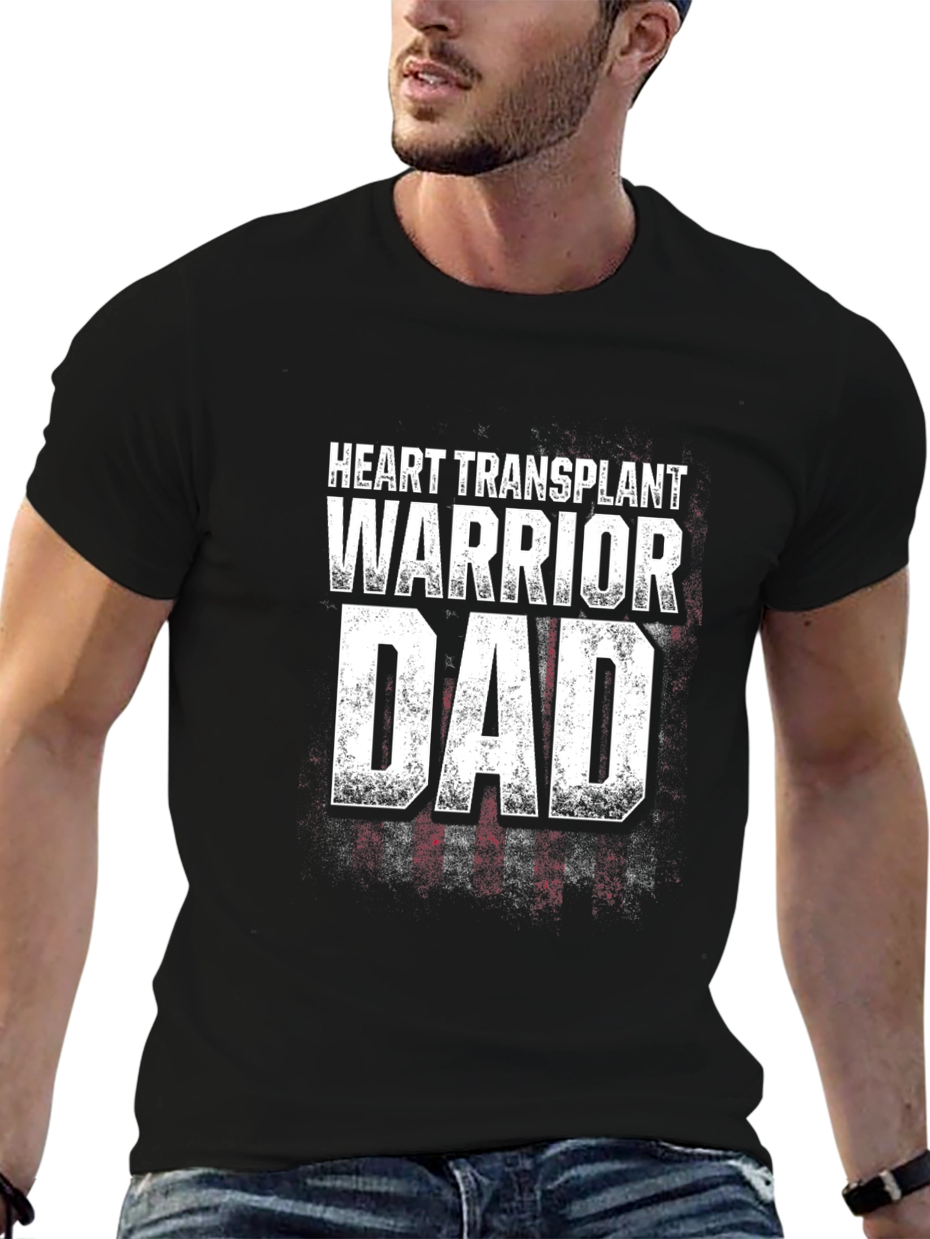 Heart Transplant Warrior Dad Graphic Tee