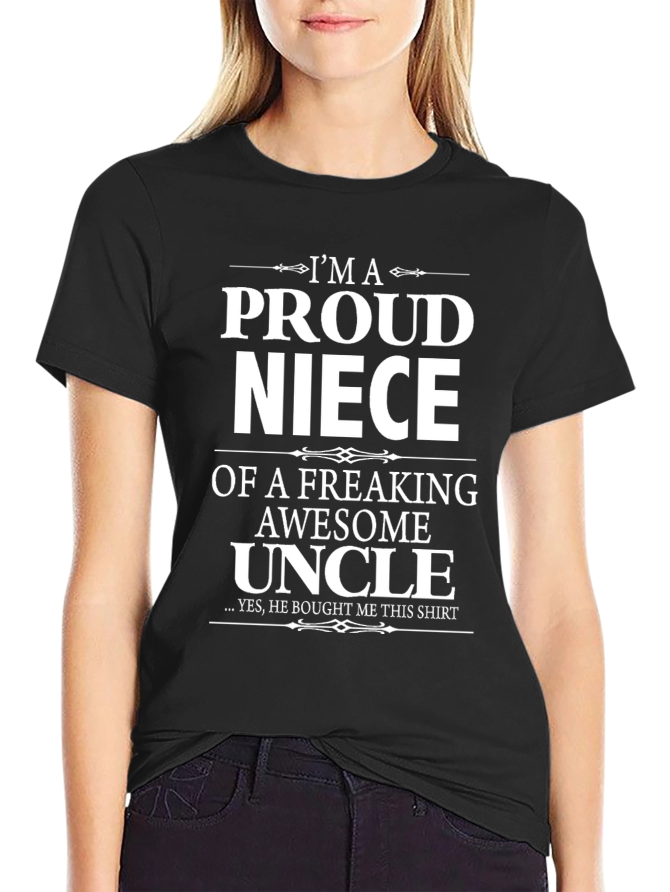 Proud Niece Graphic T-Shirt - Awesome Uncle Gift