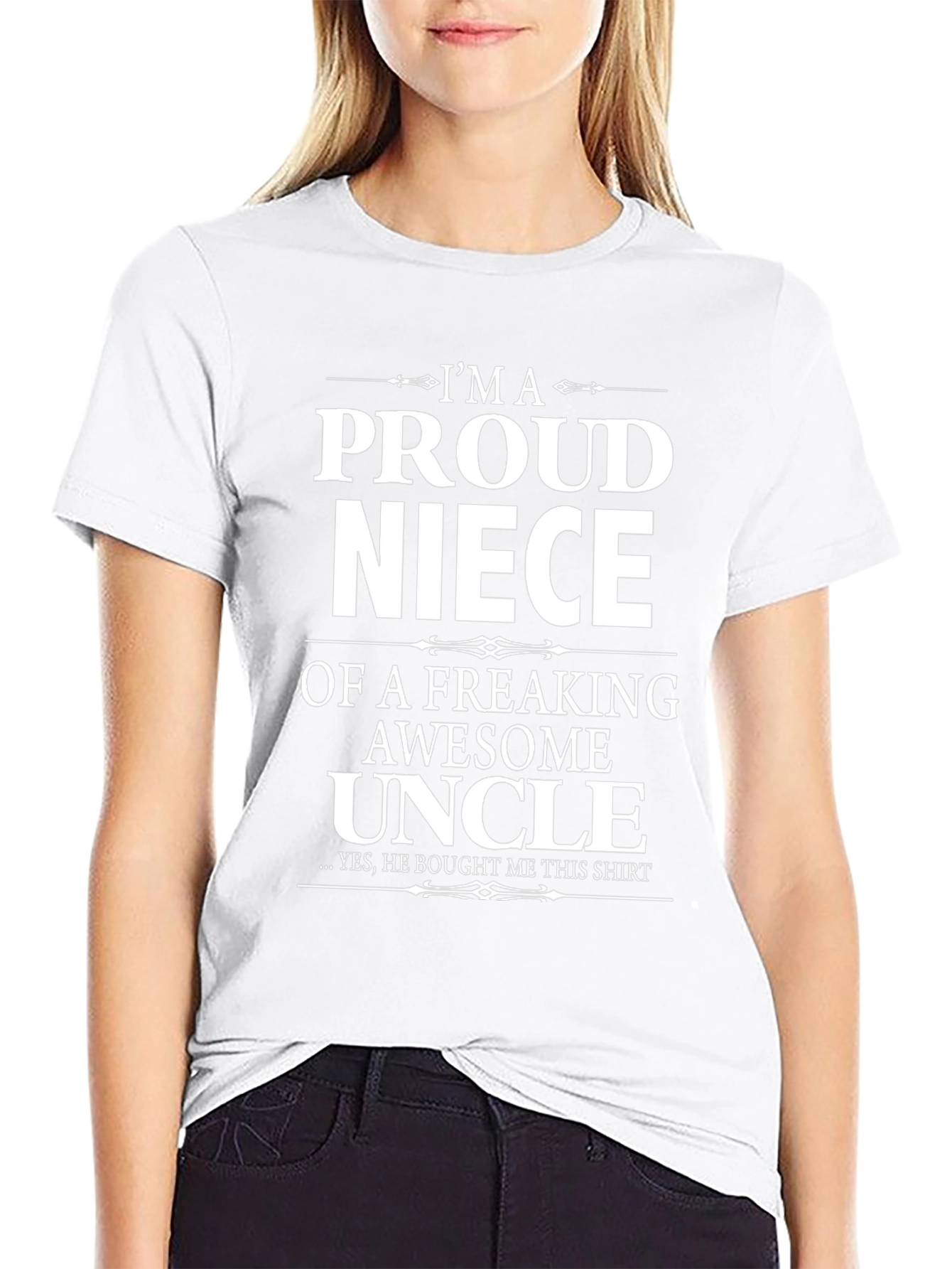 Proud Niece Graphic T-Shirt - Awesome Uncle Gift