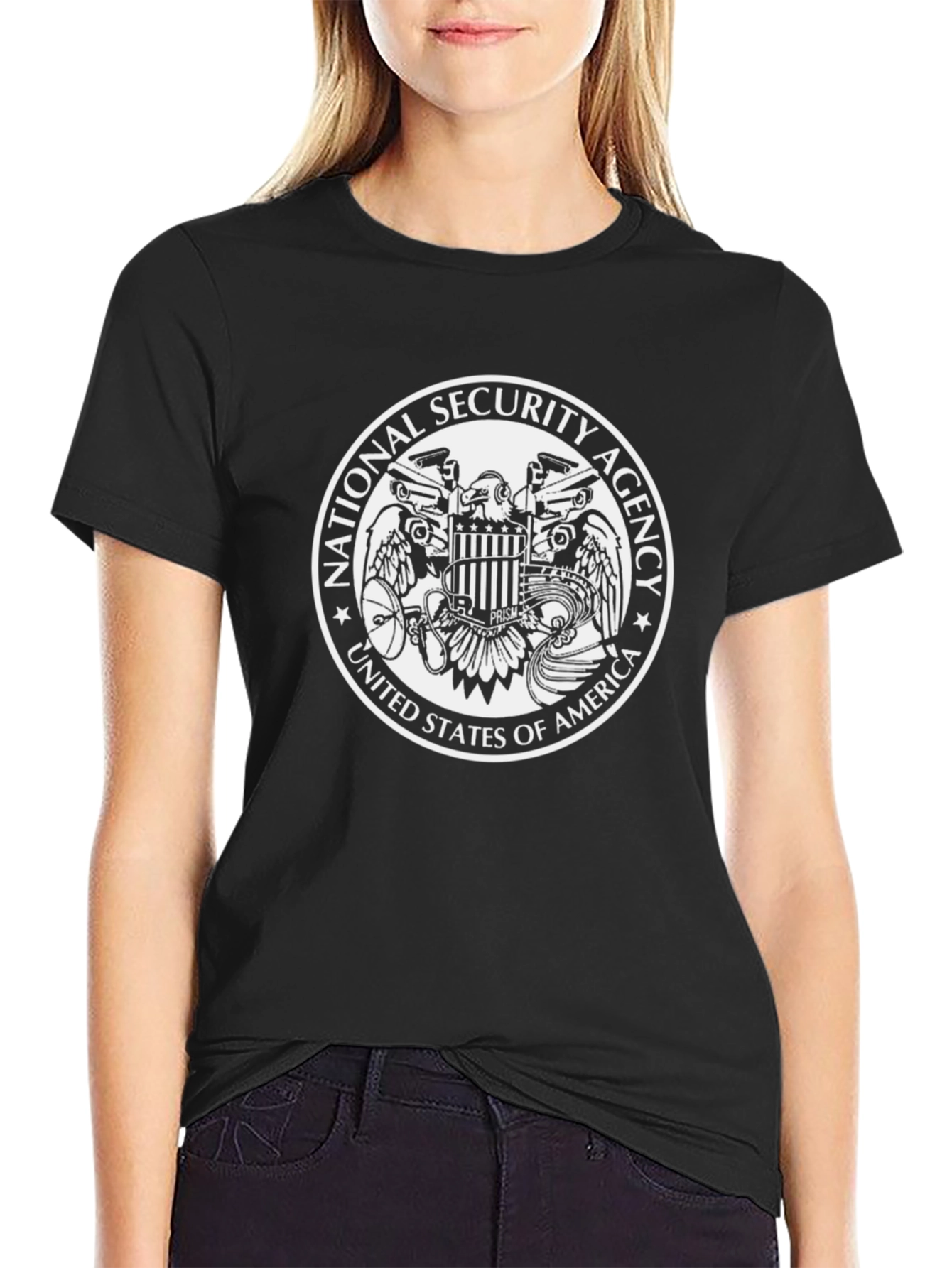 NSA Seal Graphic T-Shirt - Black
