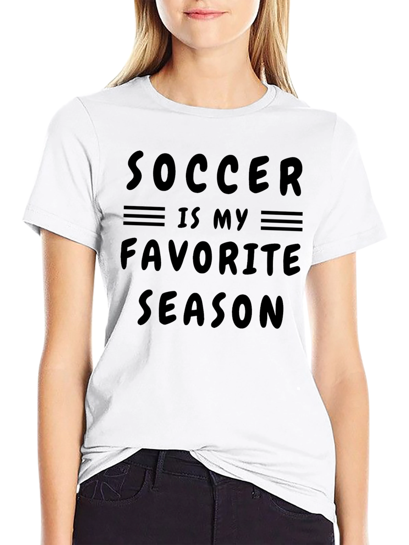 Soccer Is My Favorite Season T-Shirt - Black