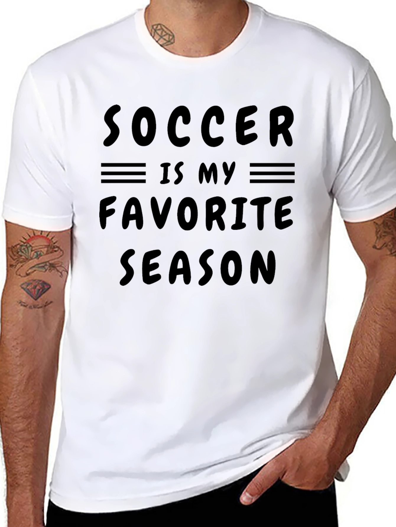 Soccer Is My Favorite Season T-Shirt - Black