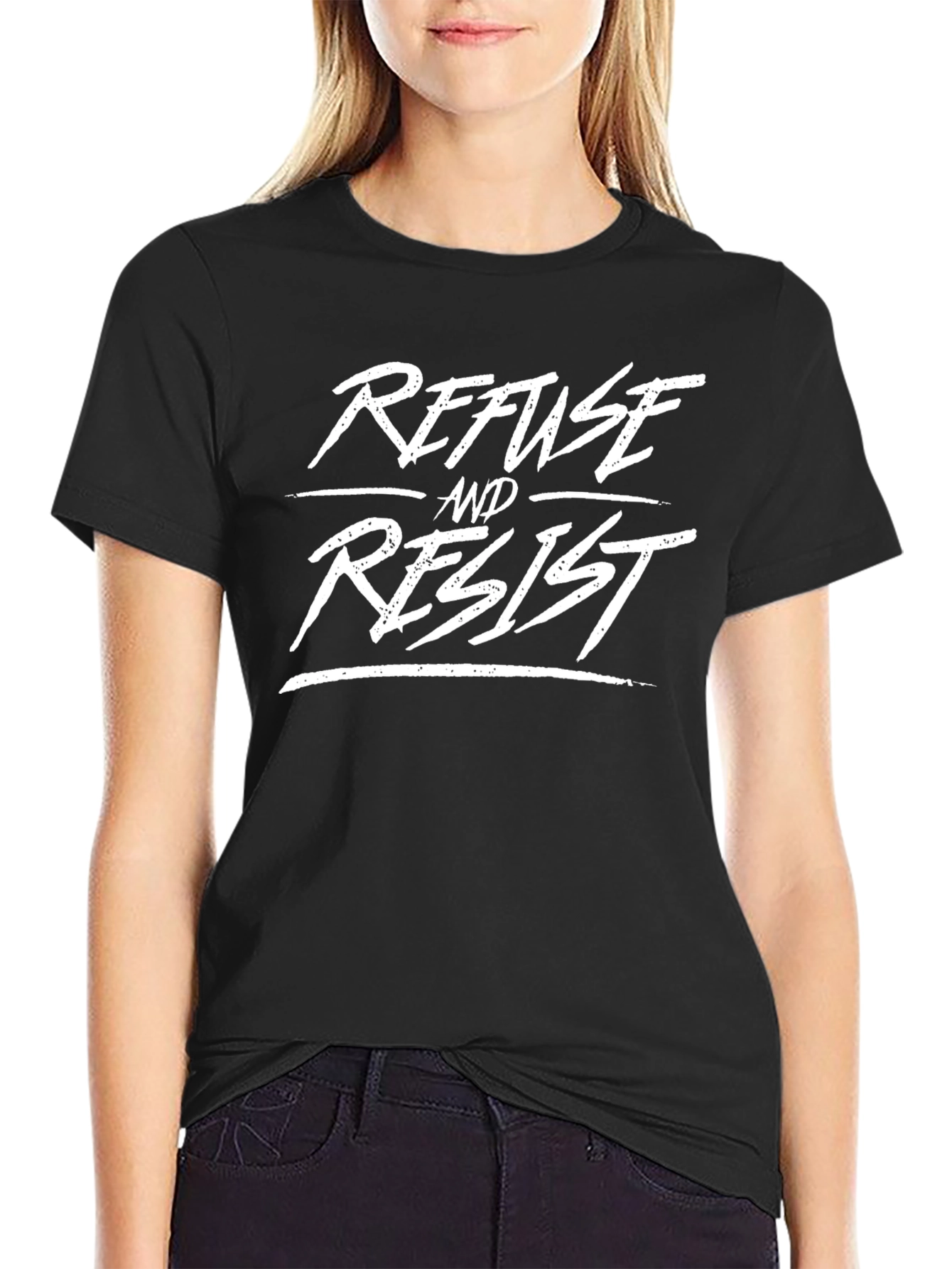 Refuse and Resist Graphic Tee - Black