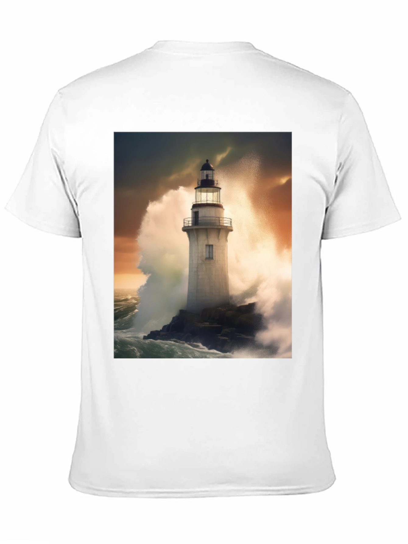 Lighthouse Storm Tee - Coastal Graphic T-Shirt