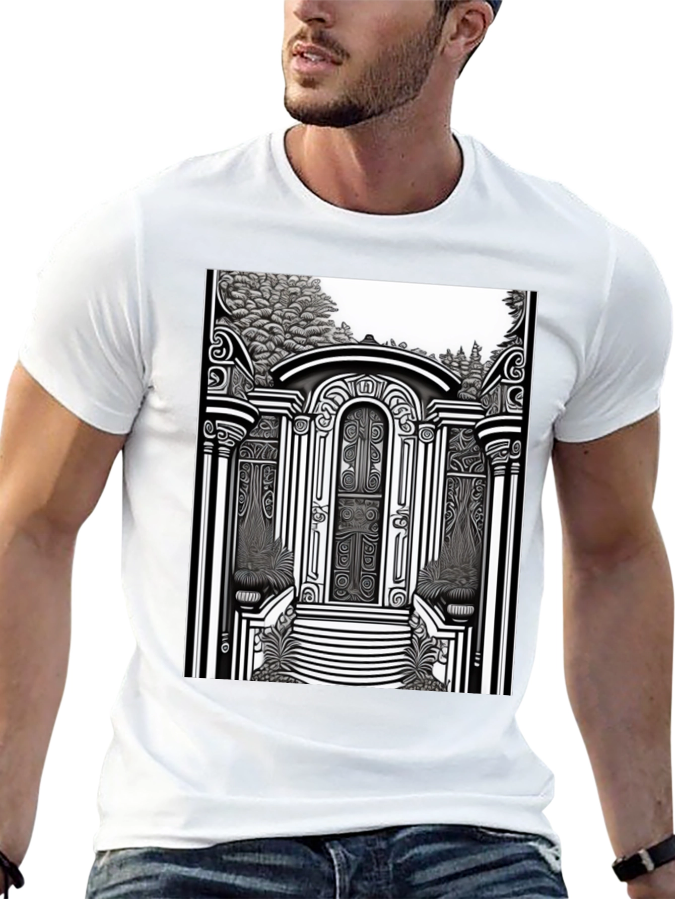 Ornate Gateway Graphic T-Shirt