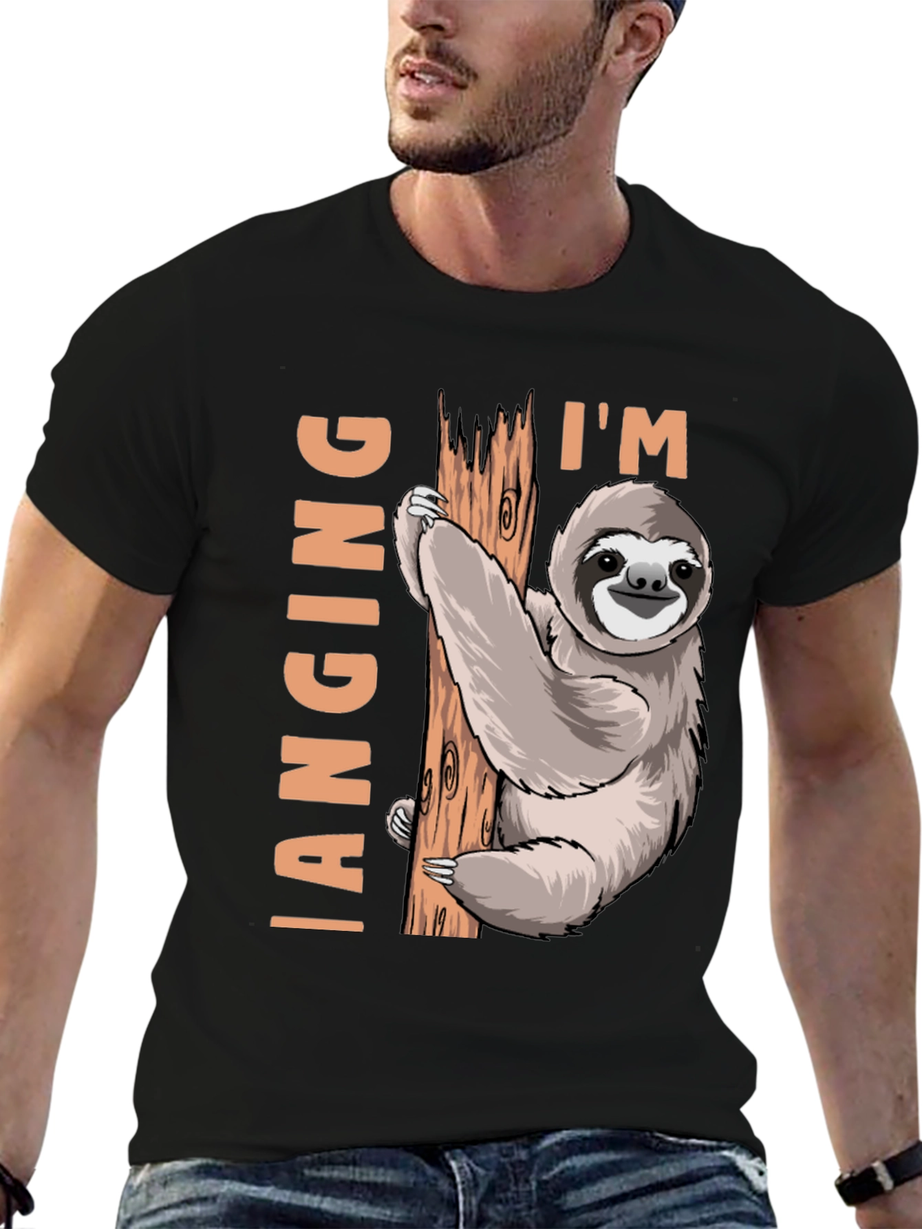 Im Hanging Sloth T-Shirt: Funny Sloth Design