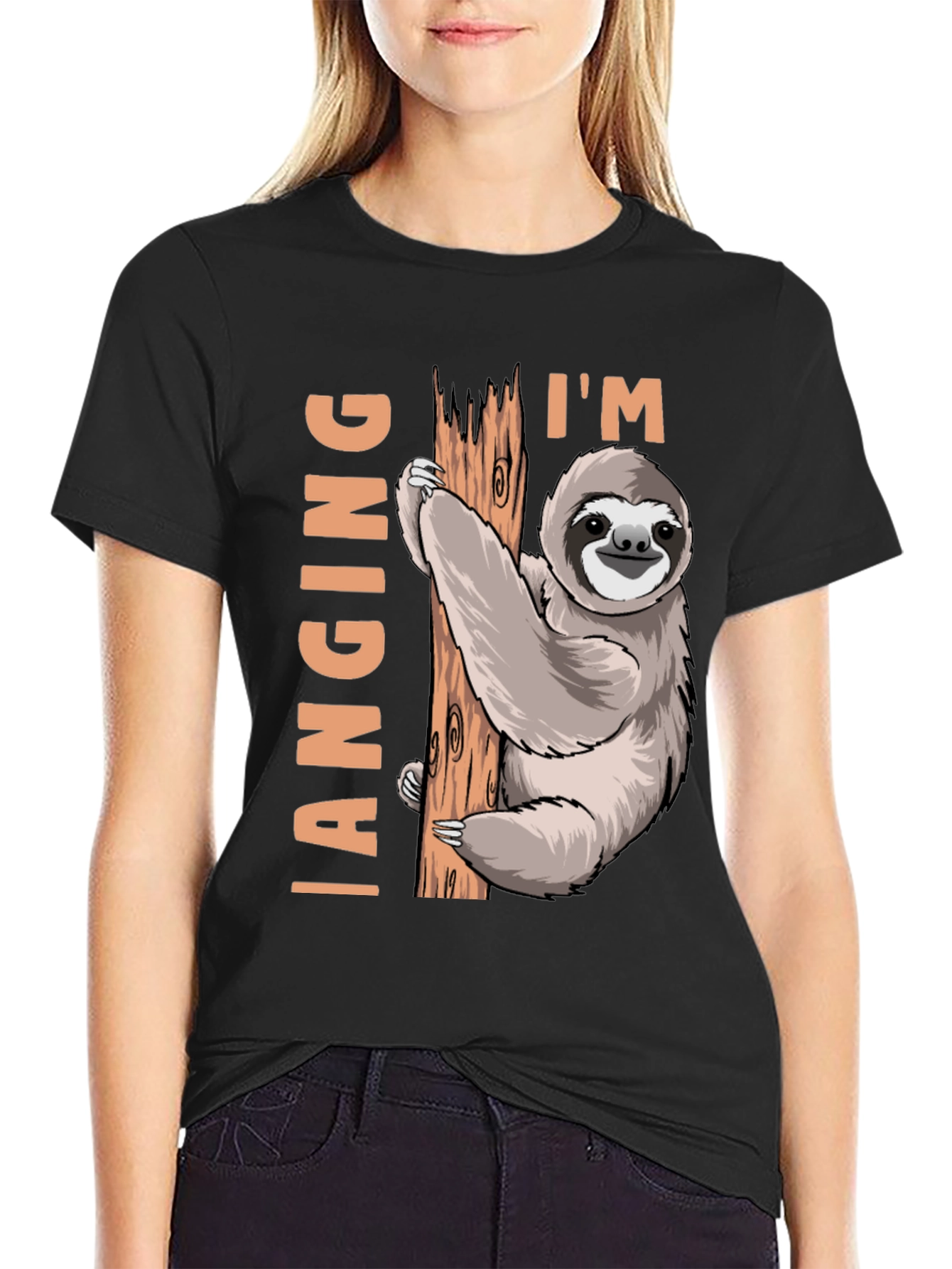 Im Hanging Sloth T-Shirt: Funny Sloth Design