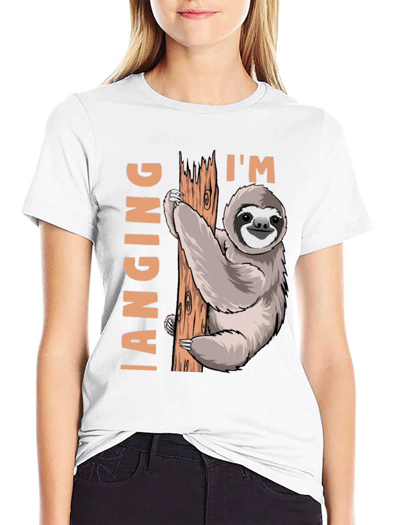 Im Hanging Sloth T-Shirt: Funny Sloth Design
