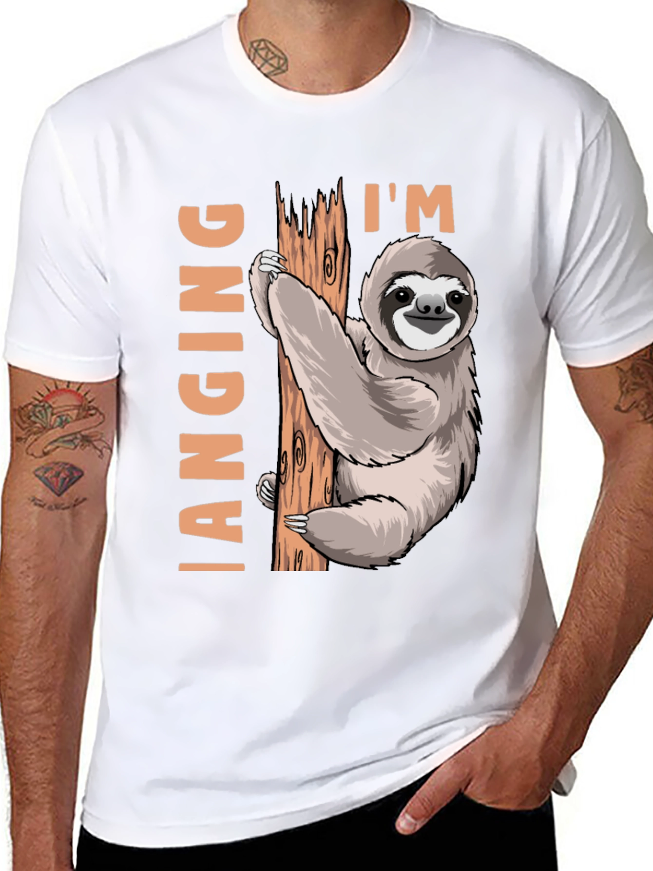 Im Hanging Sloth T-Shirt: Funny Sloth Design