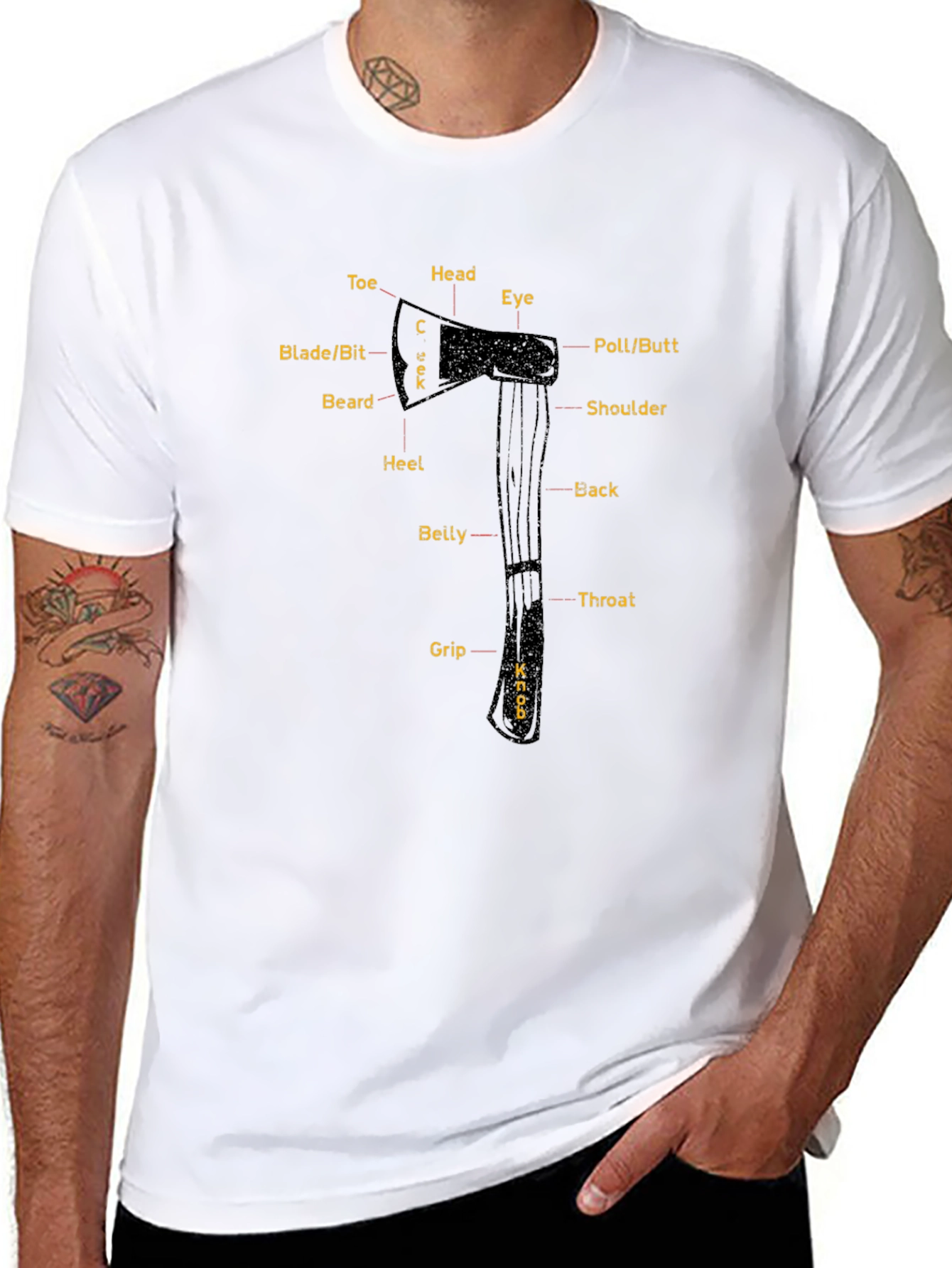 Axe Anatomy T-Shirt - Educational & Stylish