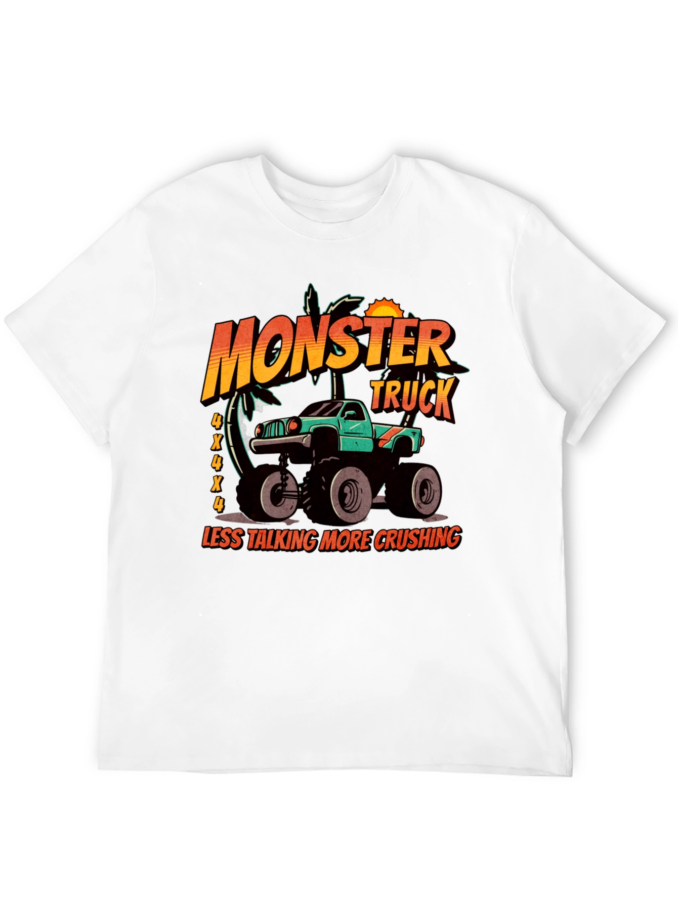 Monster Truck Crushing Graphic Tee - Black