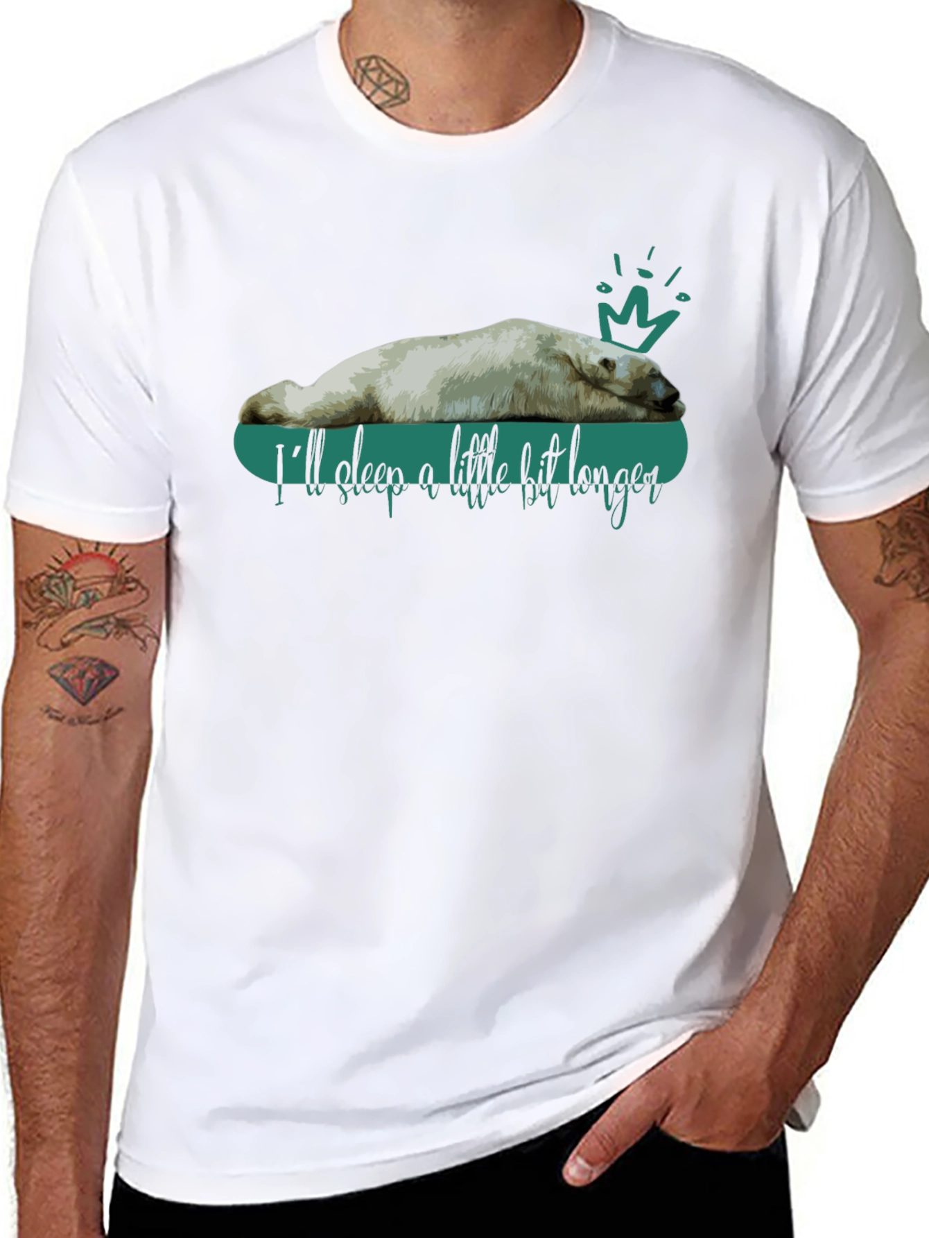 Sleepy Polar Bear Graphic Tee