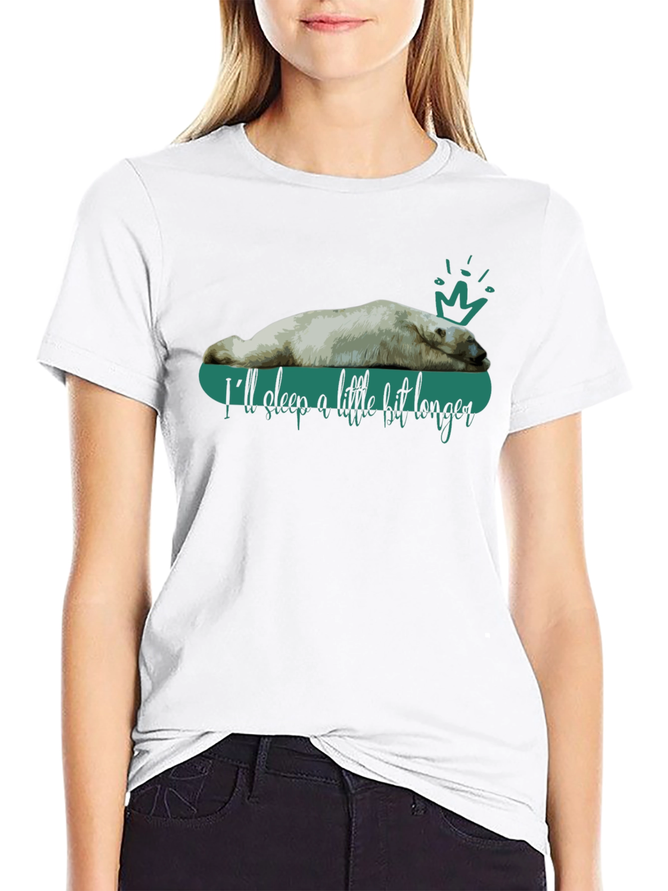 Sleepy Polar Bear Graphic Tee