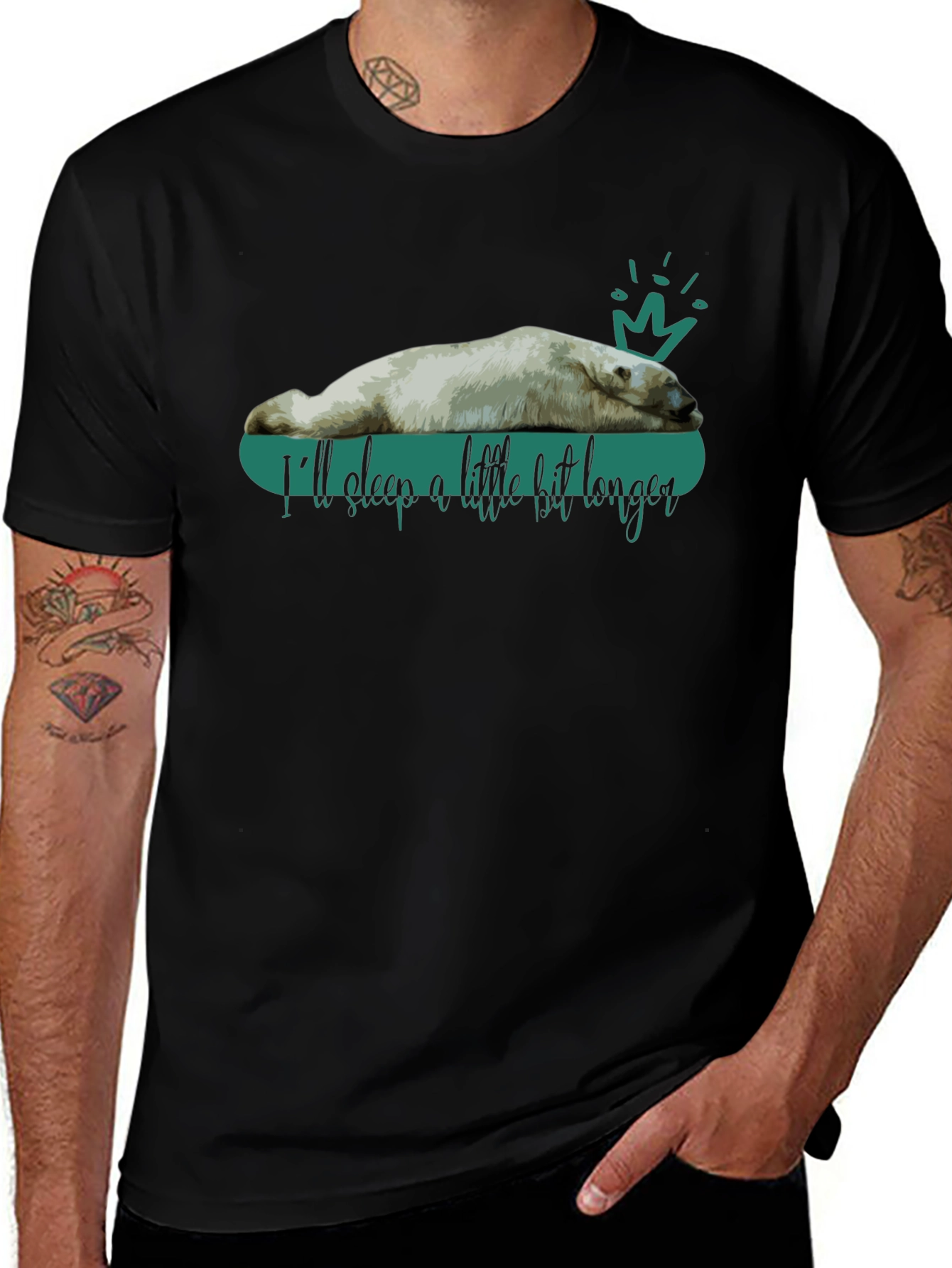 Sleepy Polar Bear Graphic Tee