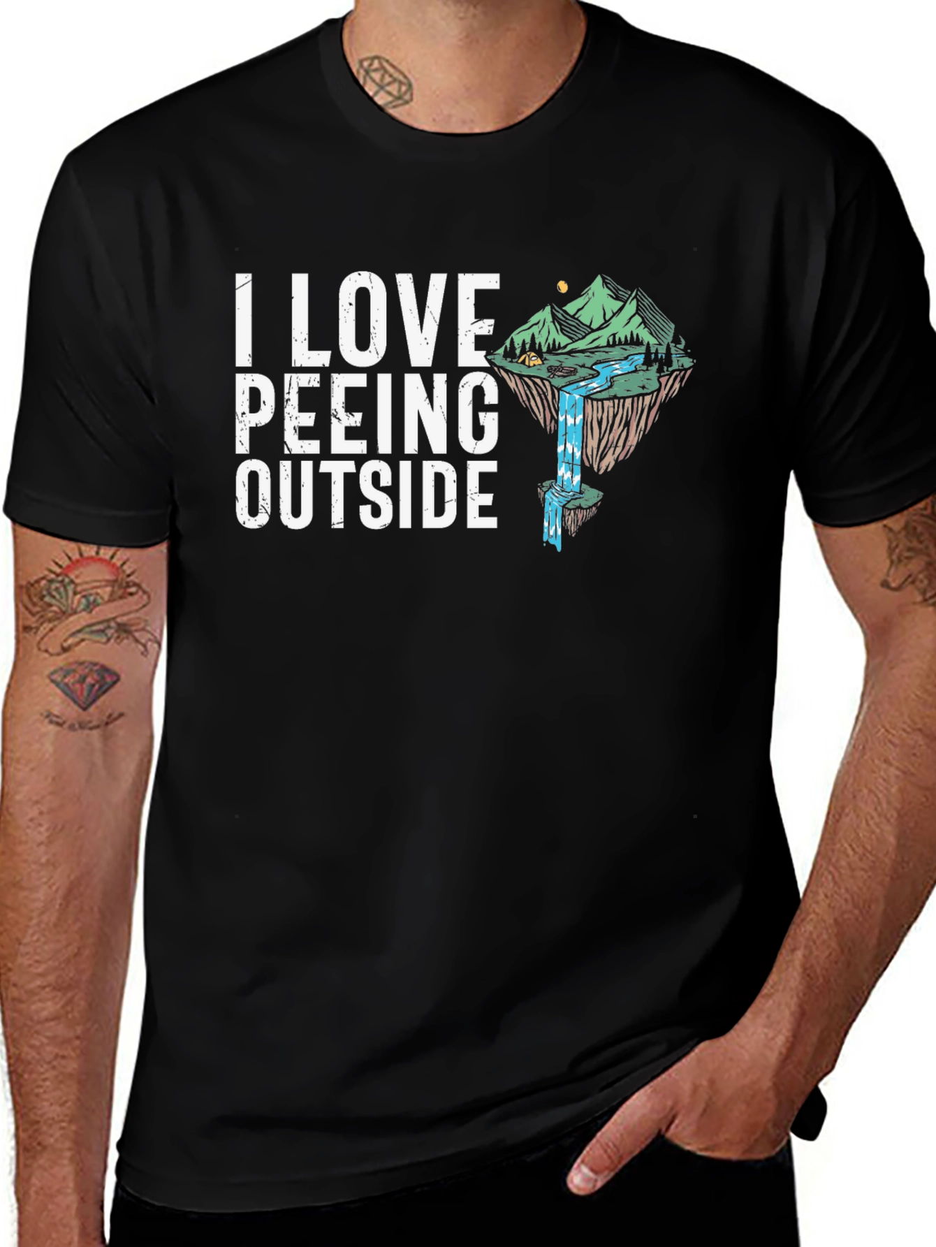 I Love Peeing Outside Graphic Tee