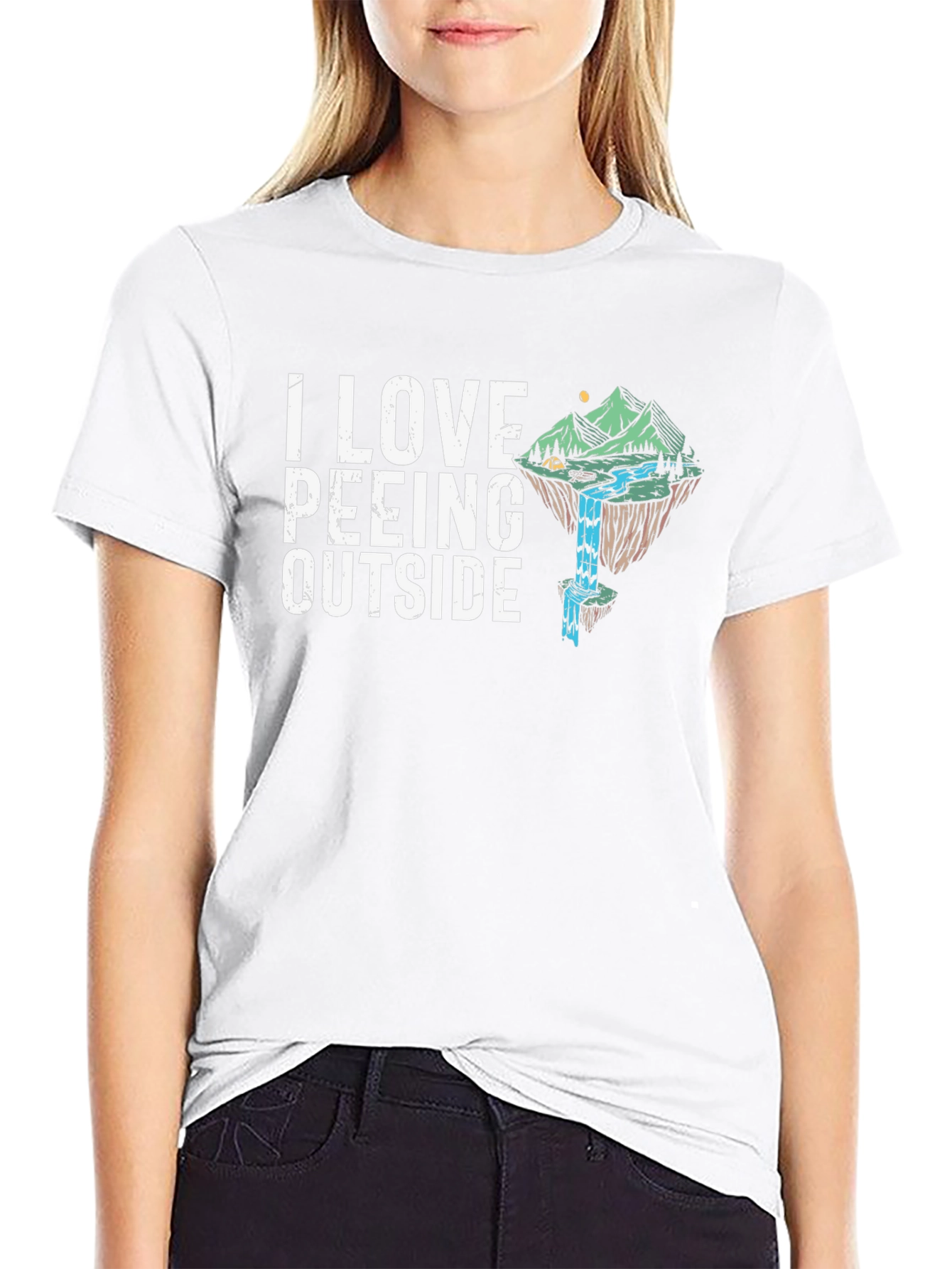 I Love Peeing Outside Graphic Tee