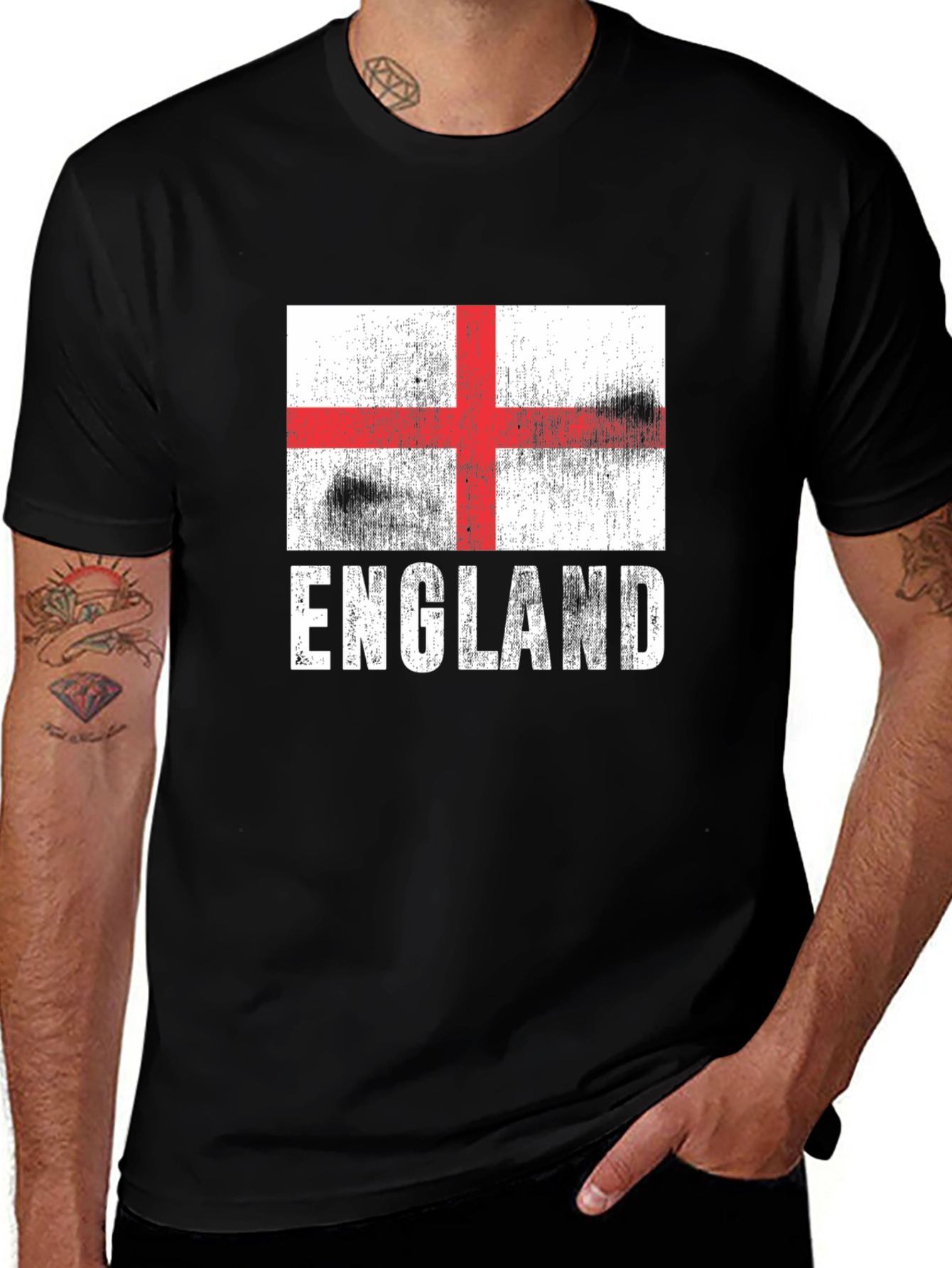 England Flag Graphic Tee - Stylish Mens T-Shirt