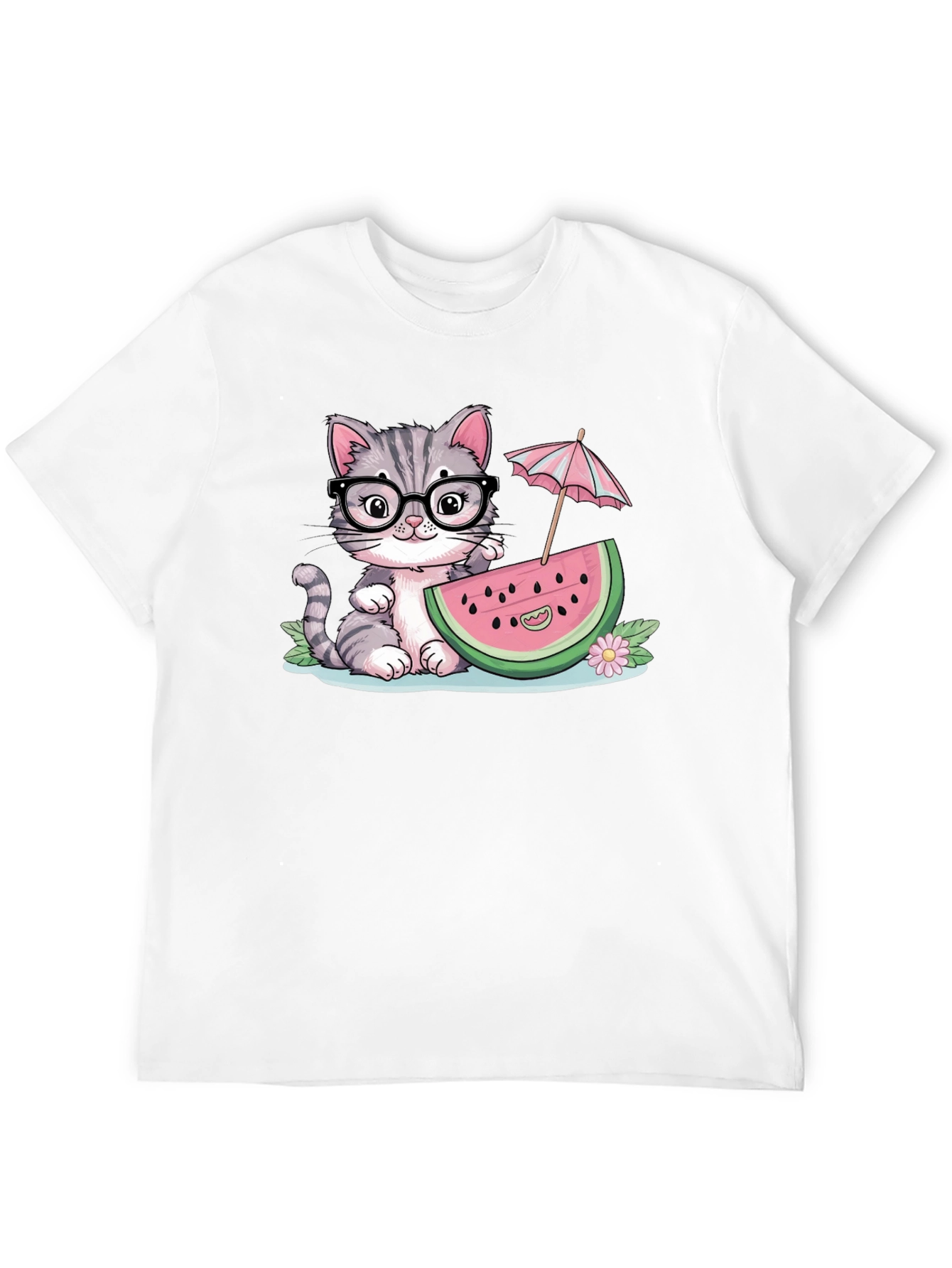 Cute Cat Watermelon T-Shirt