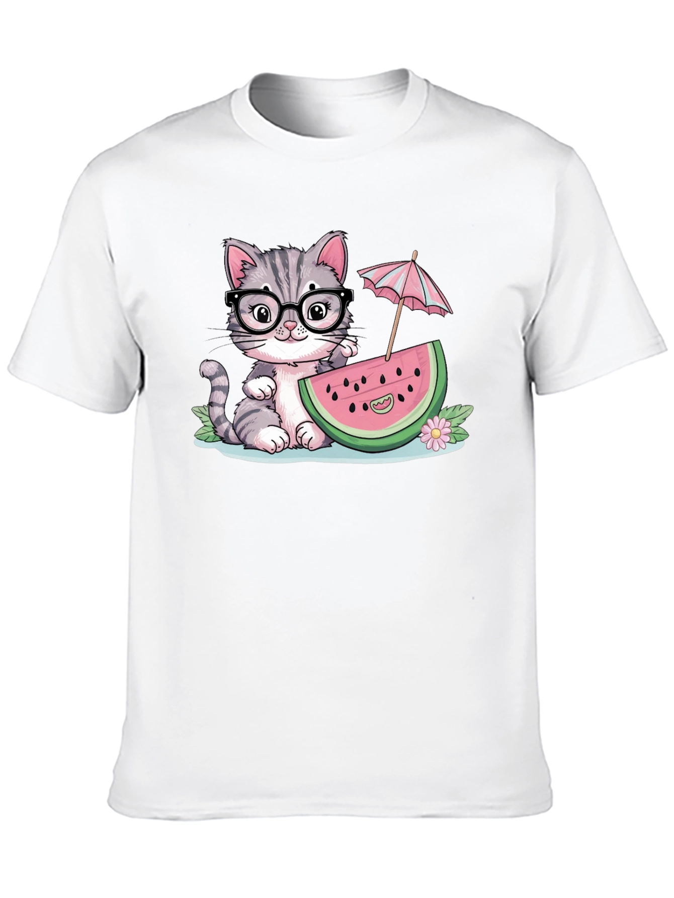 Cute Cat Watermelon T-Shirt