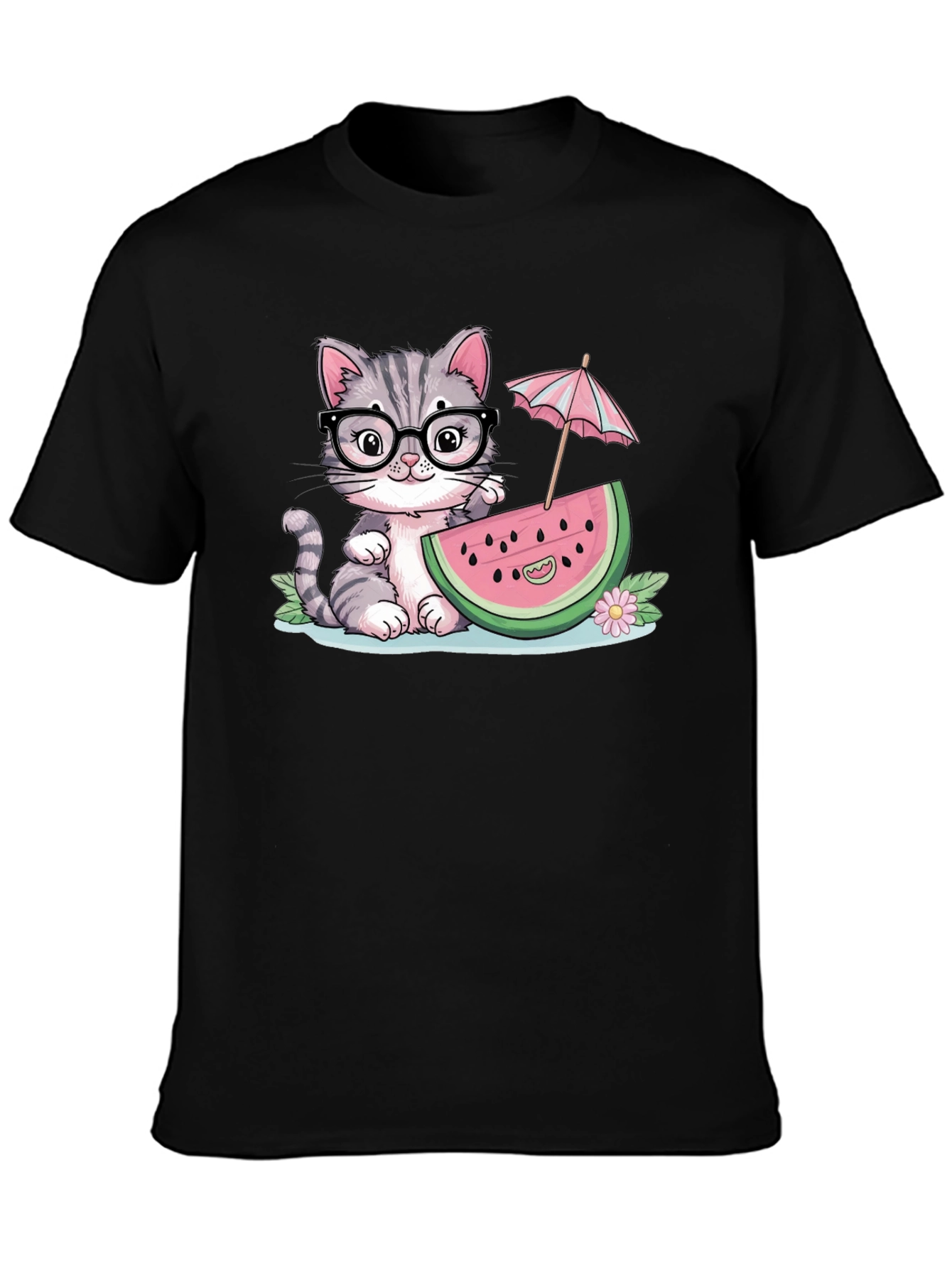 Cute Cat Watermelon T-Shirt