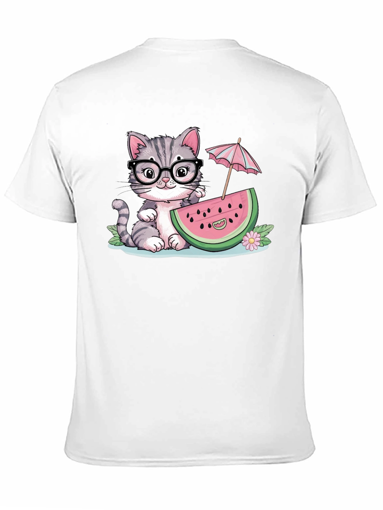 Cute Cat Watermelon T-Shirt