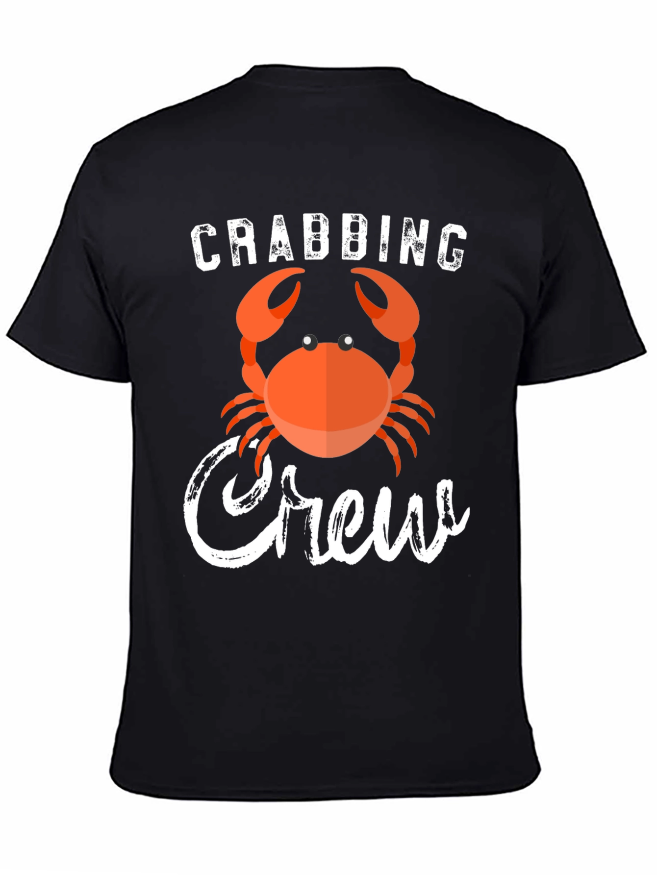 Crabbing Crew Graphic Tee - Black Cotton T-Shirt