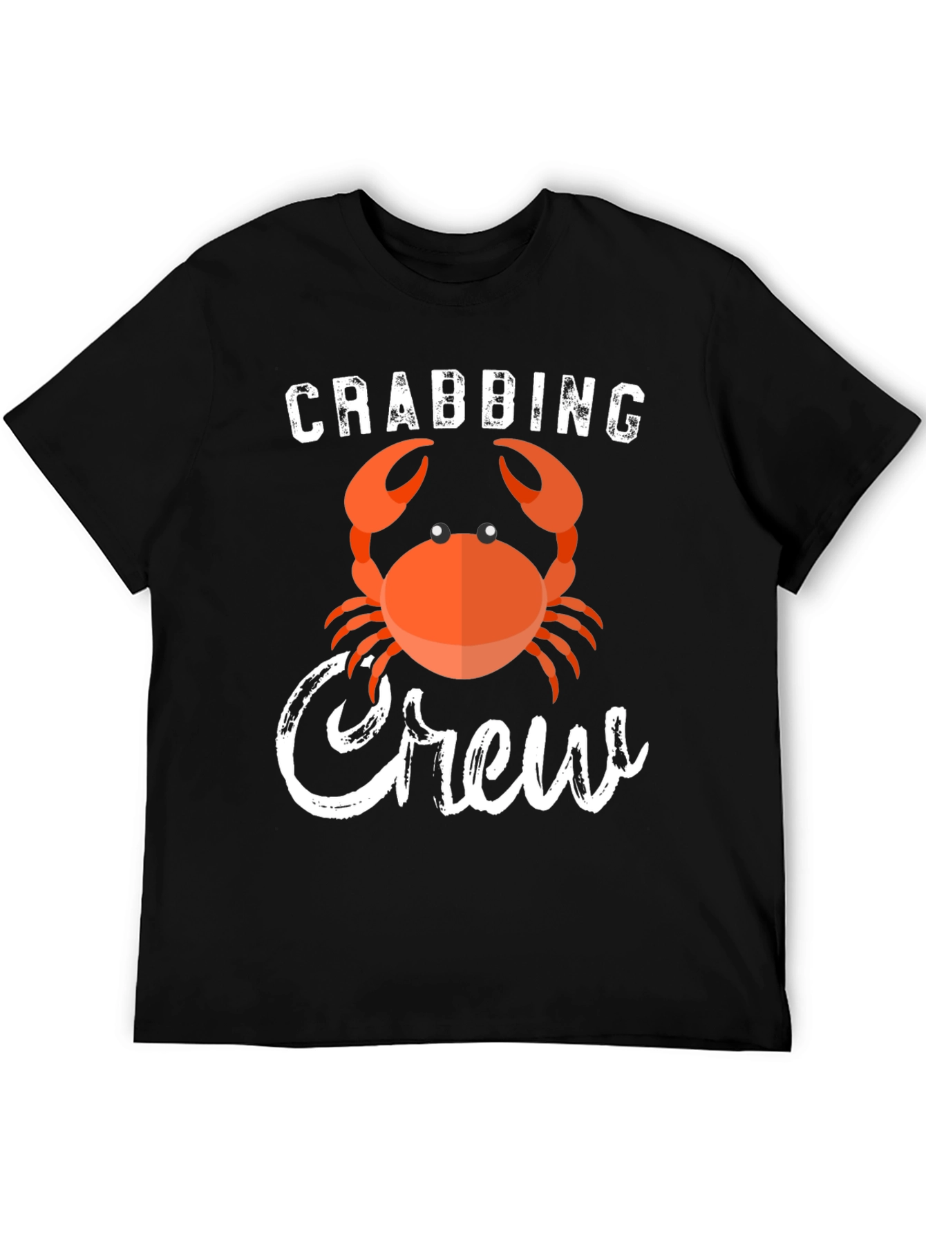 Crabbing Crew Graphic Tee - Black Cotton T-Shirt