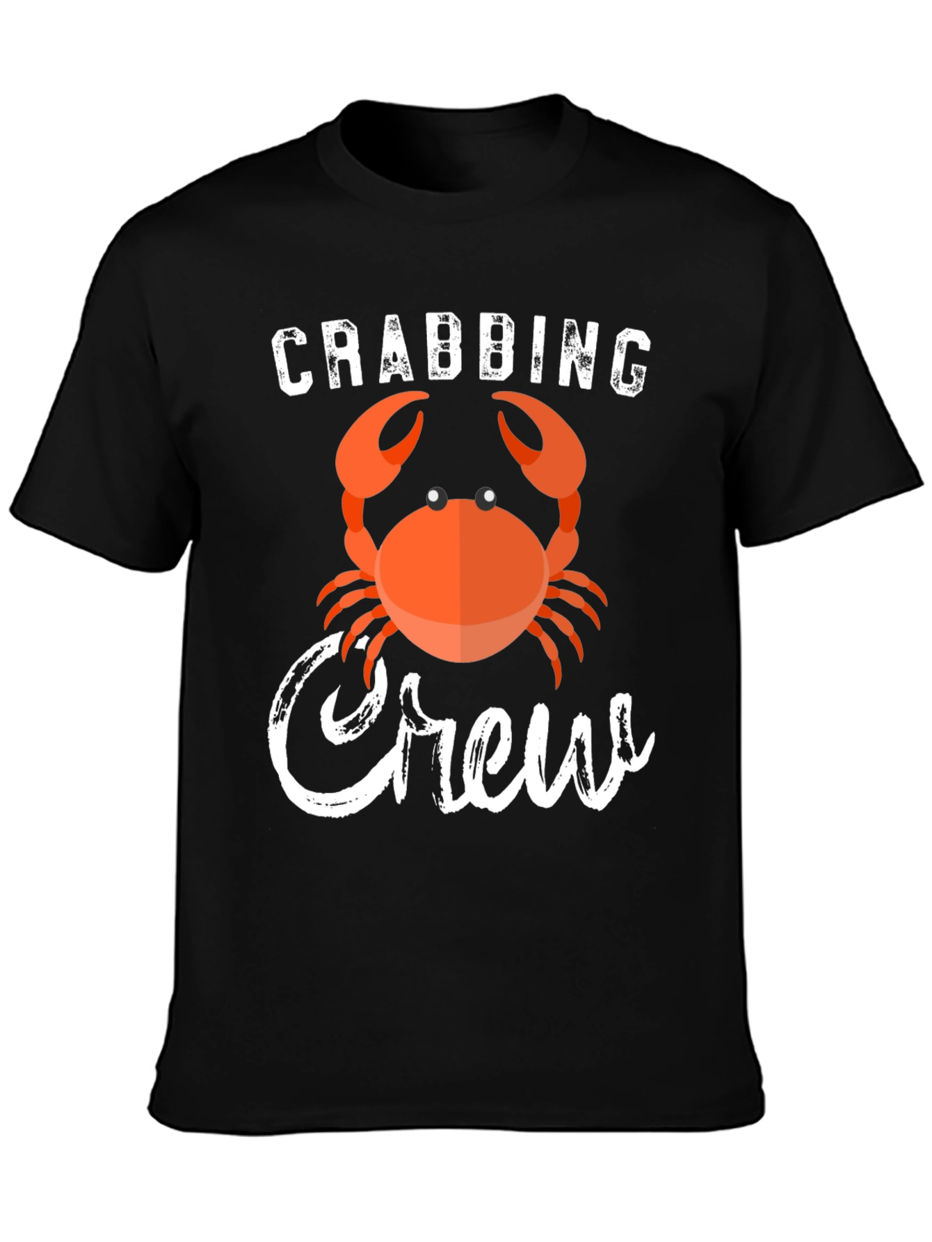 Crabbing Crew Graphic Tee - Black Cotton T-Shirt
