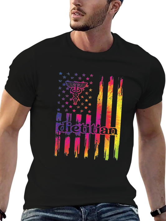 Dietitian American Flag T-Shirt