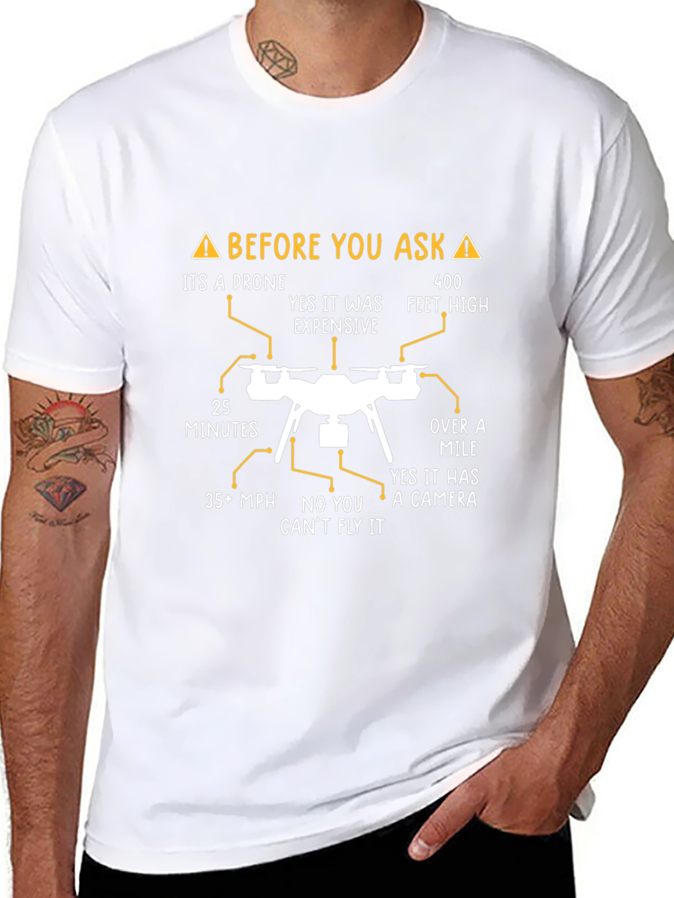 Funny Drone T-Shirt - Before You Ask Tee