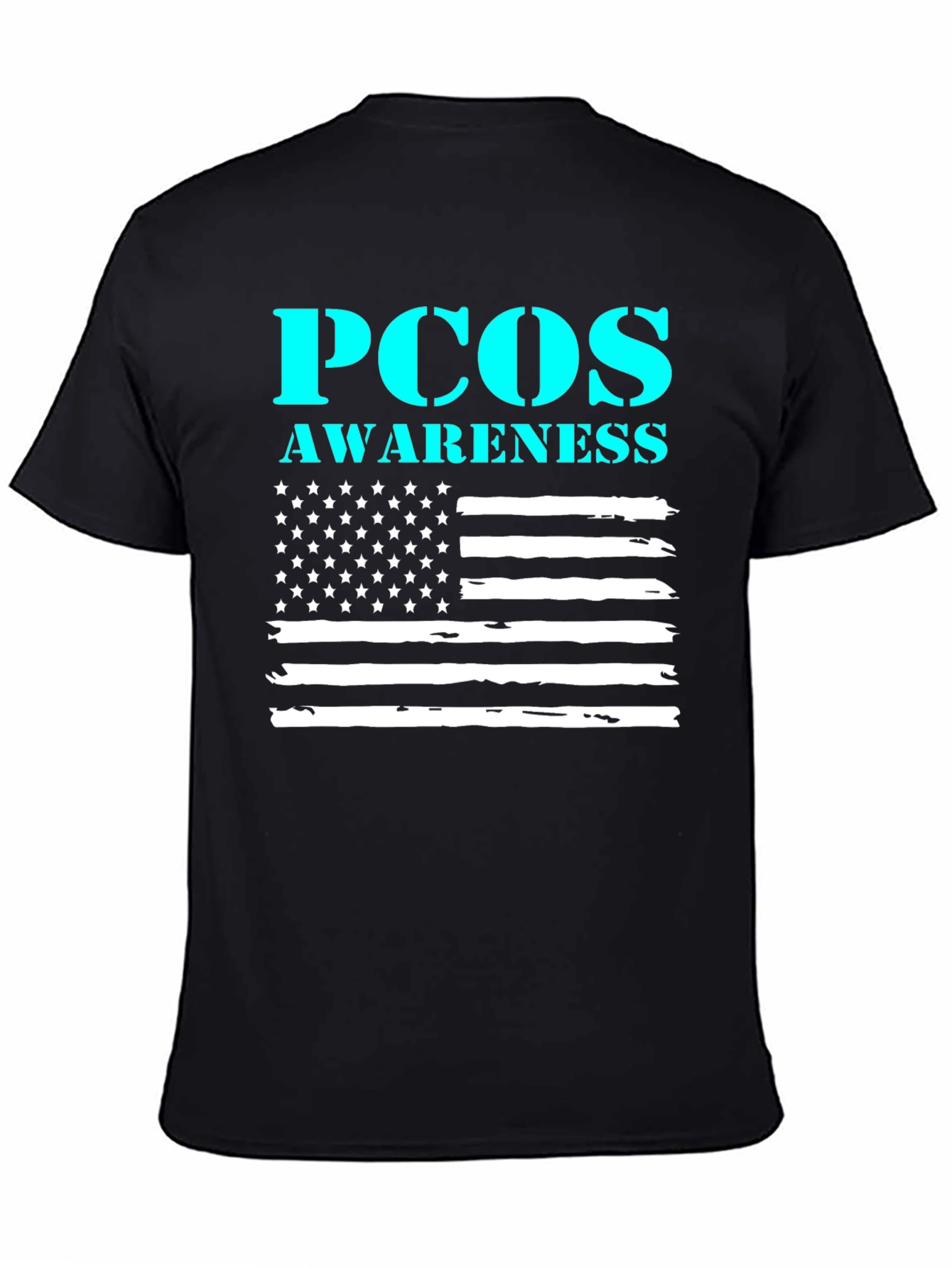PCOS Awareness US Flag T-Shirt