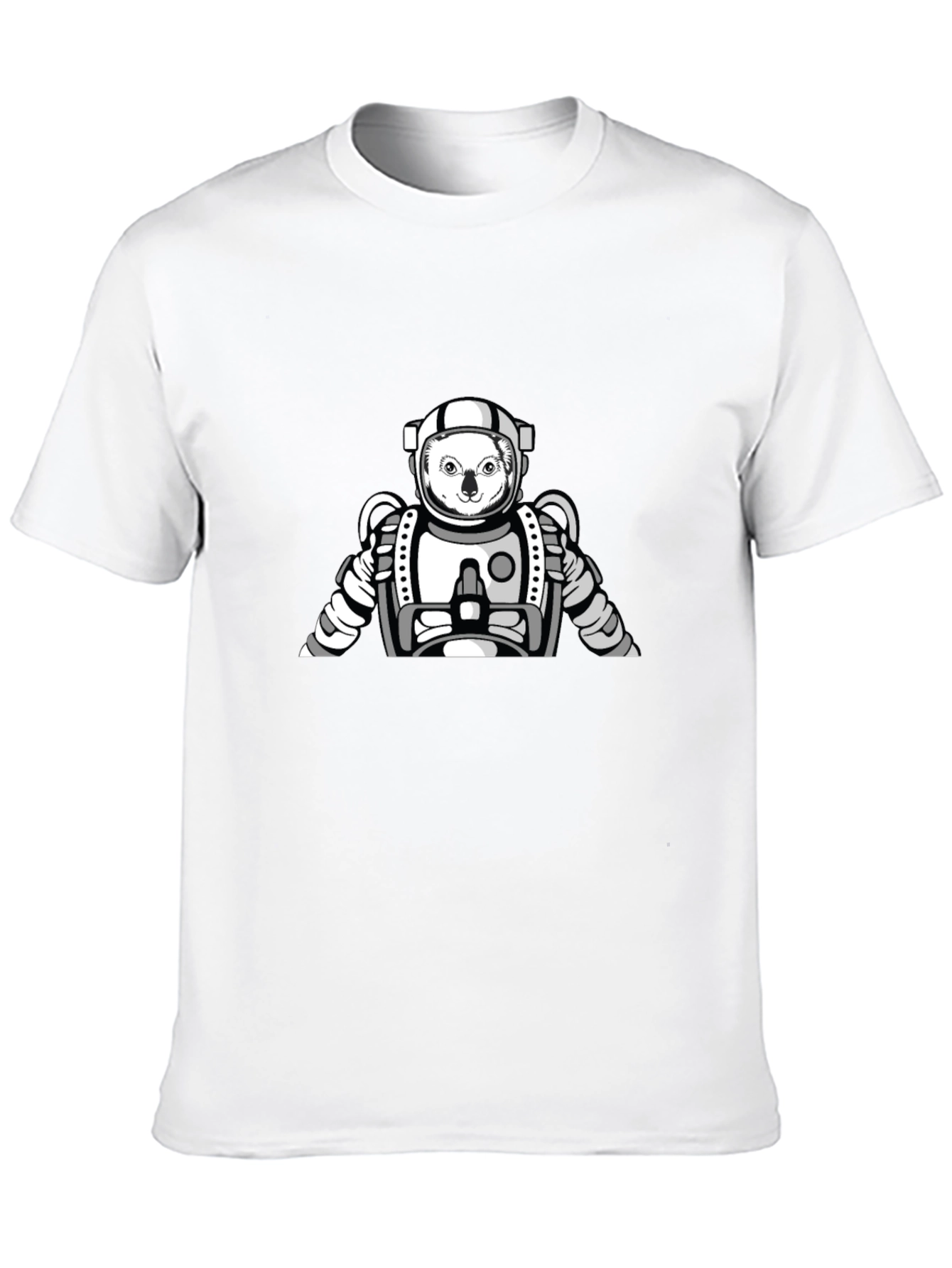 Koala Astronaut Graphic T-Shirt - Black Cotton Tee